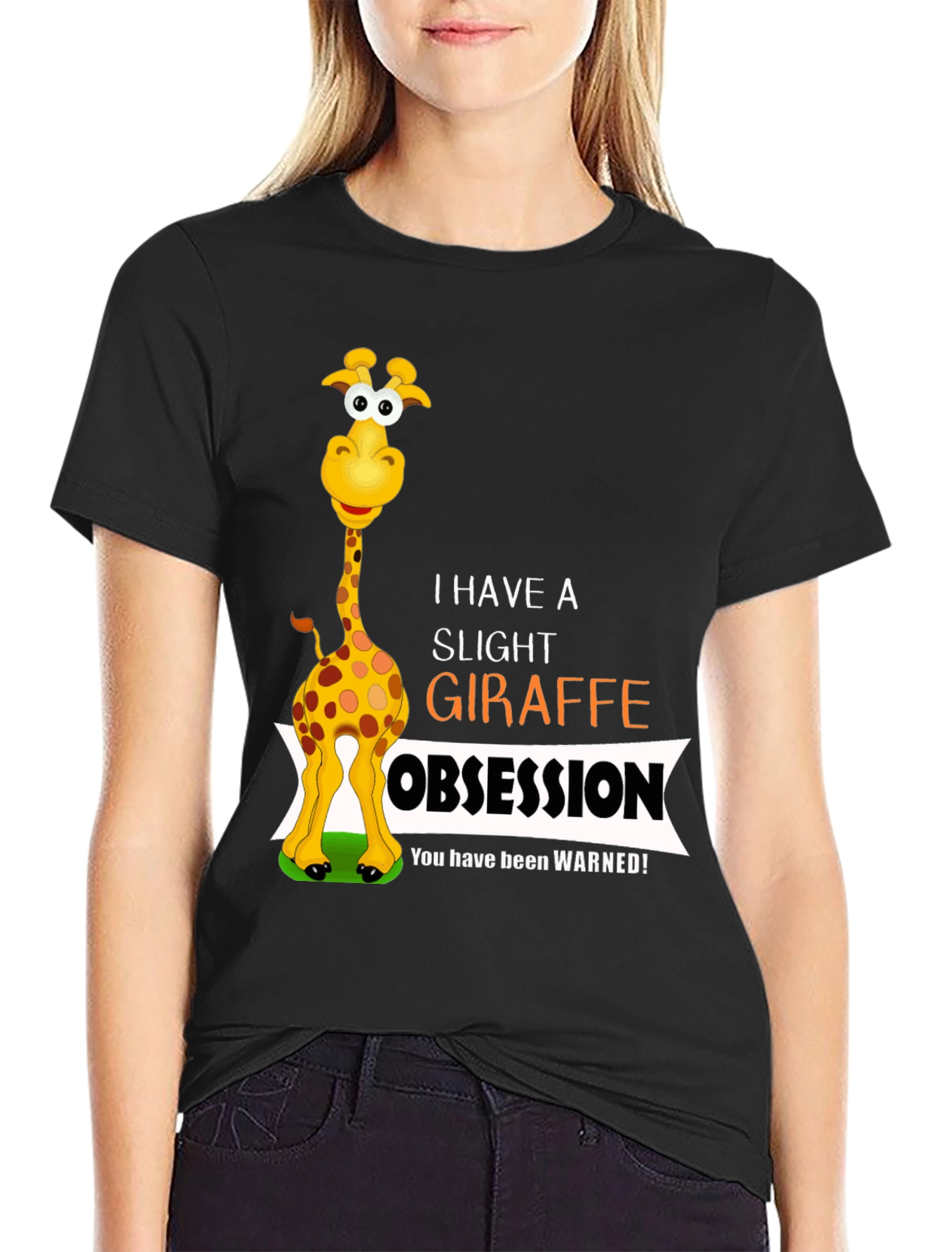 Black Giraffe Obsession Graphic T-Shirt view 2