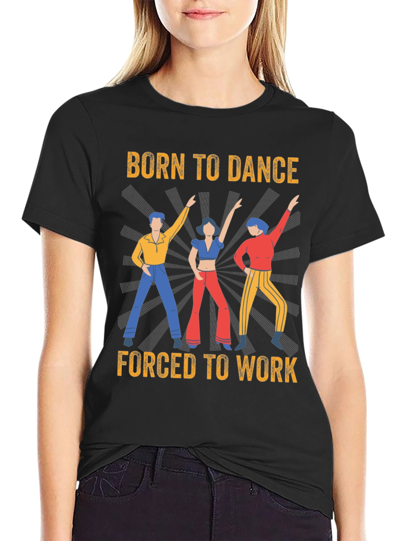Black Born To Dance T-Shirt view 2