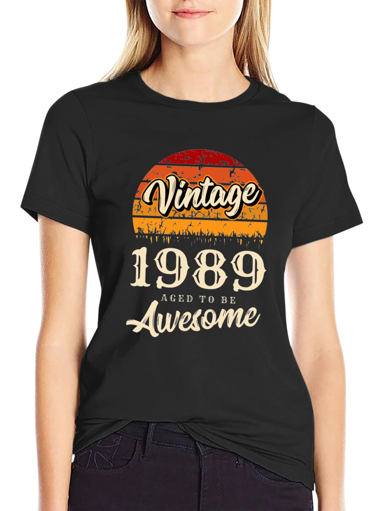 Black Vintage 1989 Aged To Be Awesome T-Shirt view 2