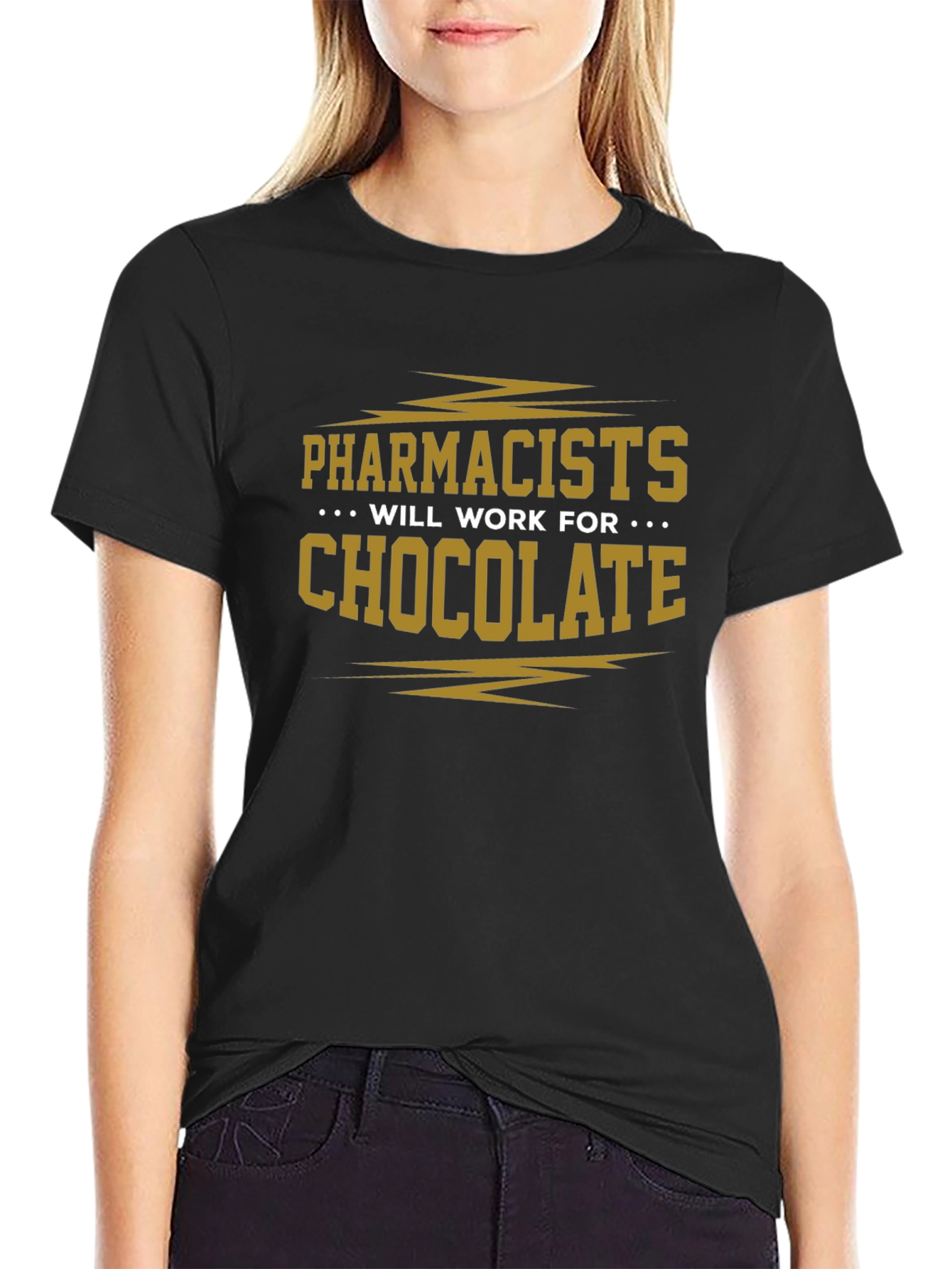 Black Pharmacists Will Work For Chocolate T-Shirt view 2