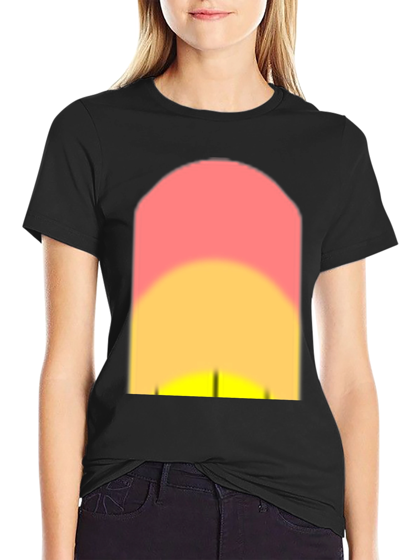 Black Sunset Graphic Black T-Shirt view 2