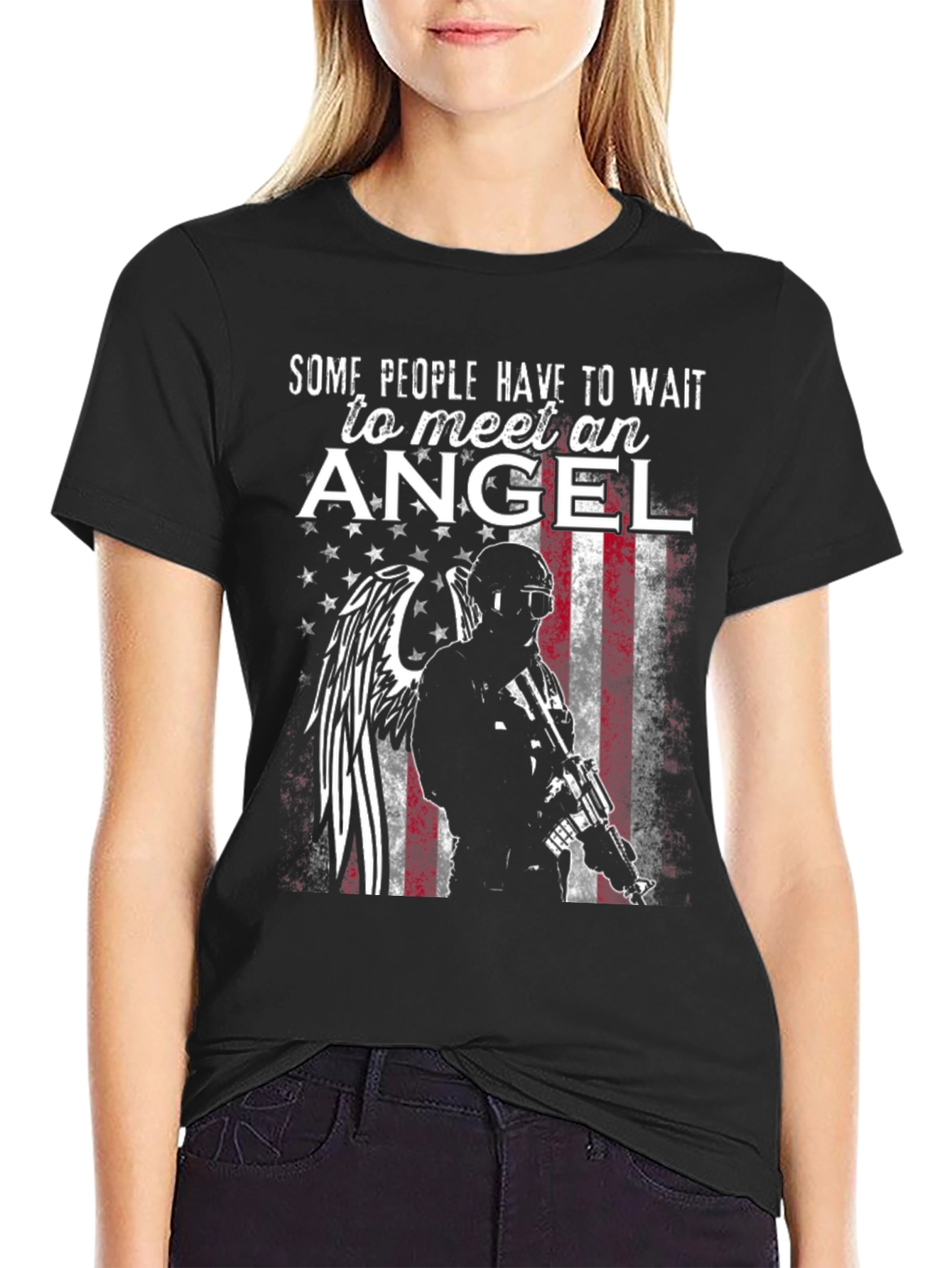 Black Angel Soldier Graphic Tee view 2