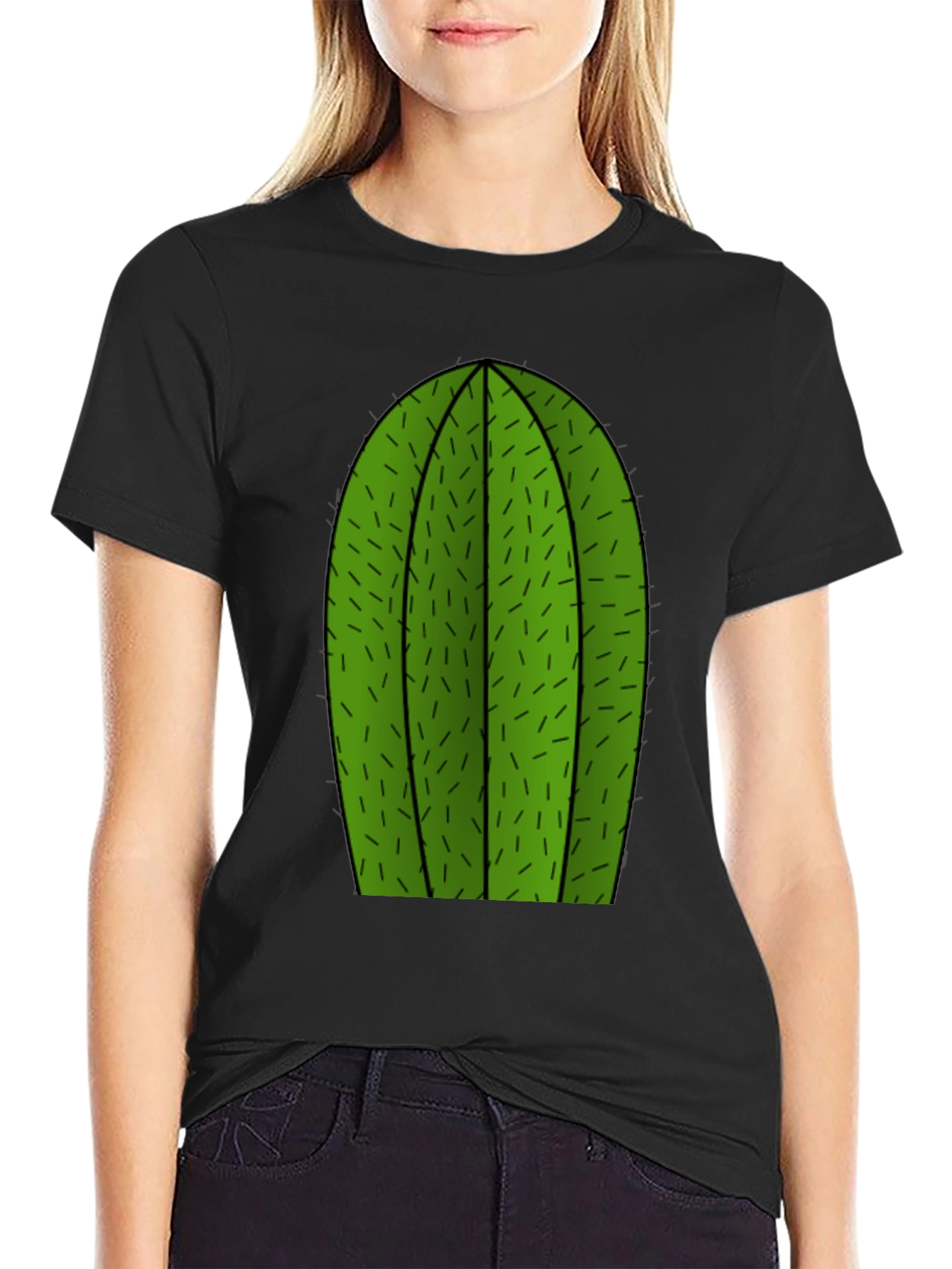 Black Cactus Graphic T-Shirt - Trendy and Unique view 2