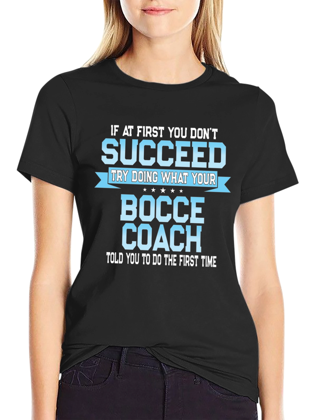 Black Bocce Coach T-Shirt - Funny Sarcastic Bocce Ball Gift view 2