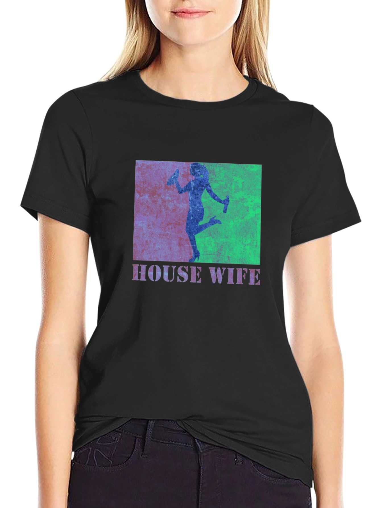 Black Housewife Graphic Tee - Clean Humor view 2