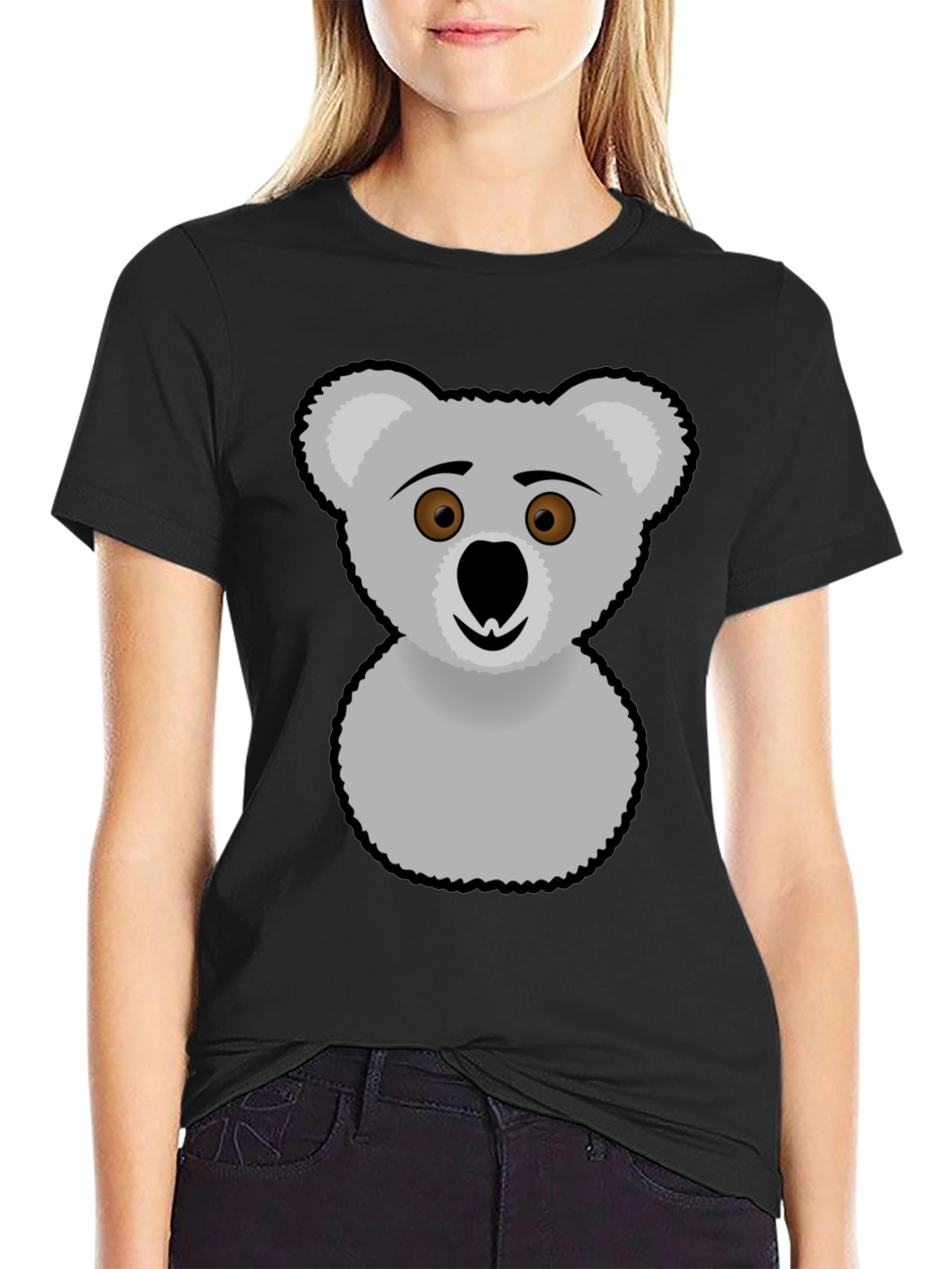 Black Koala Graphic Tee - Soft & Stylish view 2