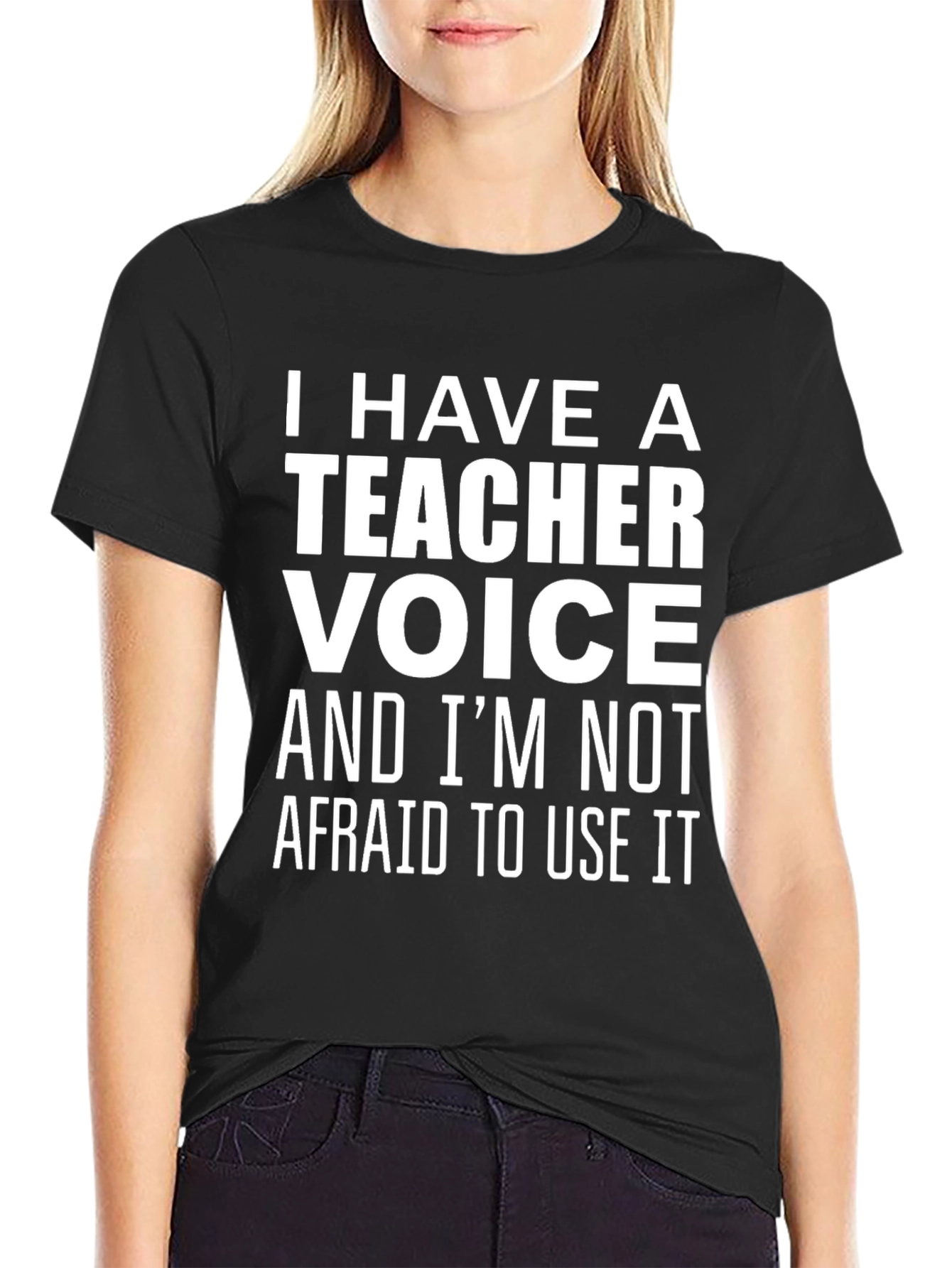Black Teacher Voice T-Shirt - Bold & Funny! view 2