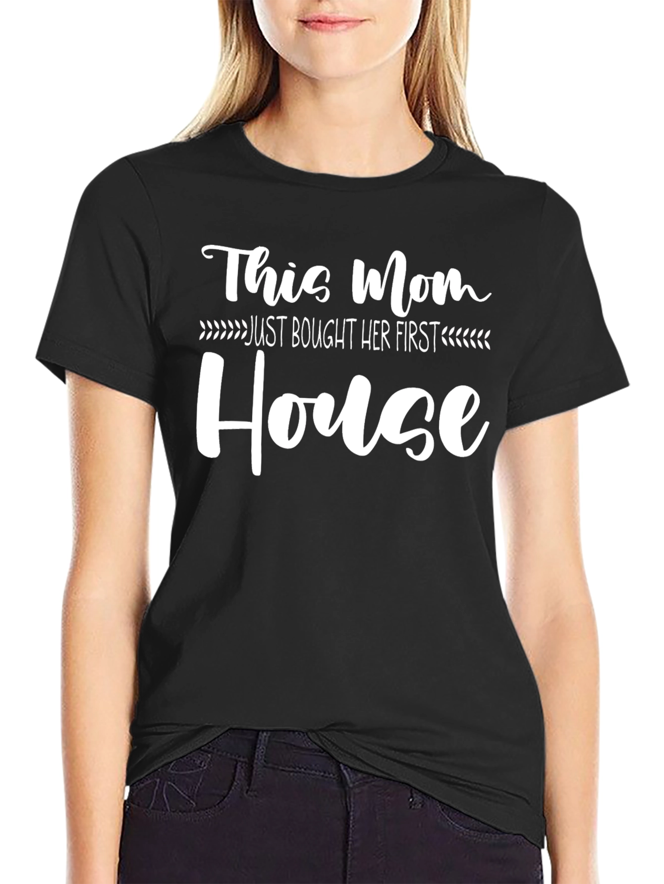 Black This Mom Just Bought Her First House T-Shirt view 2