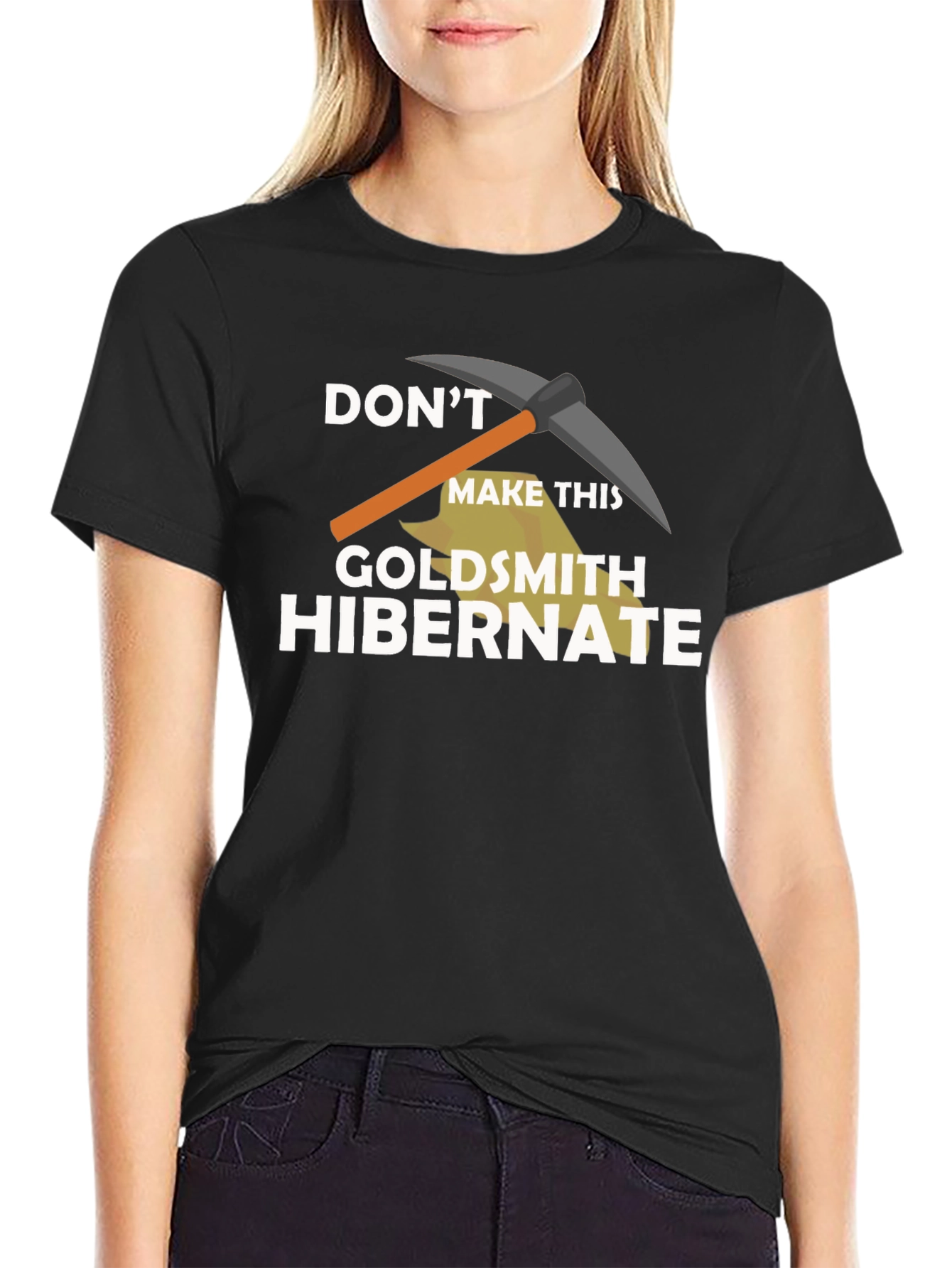 Black Don't Make This Goldsmith Hibernate T-Shirt view 2