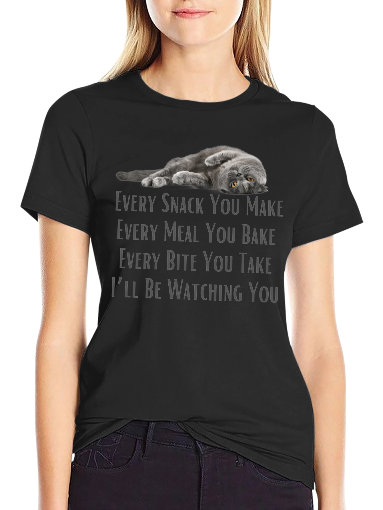 Black Every Snack You Make Cat T-Shirt view 2