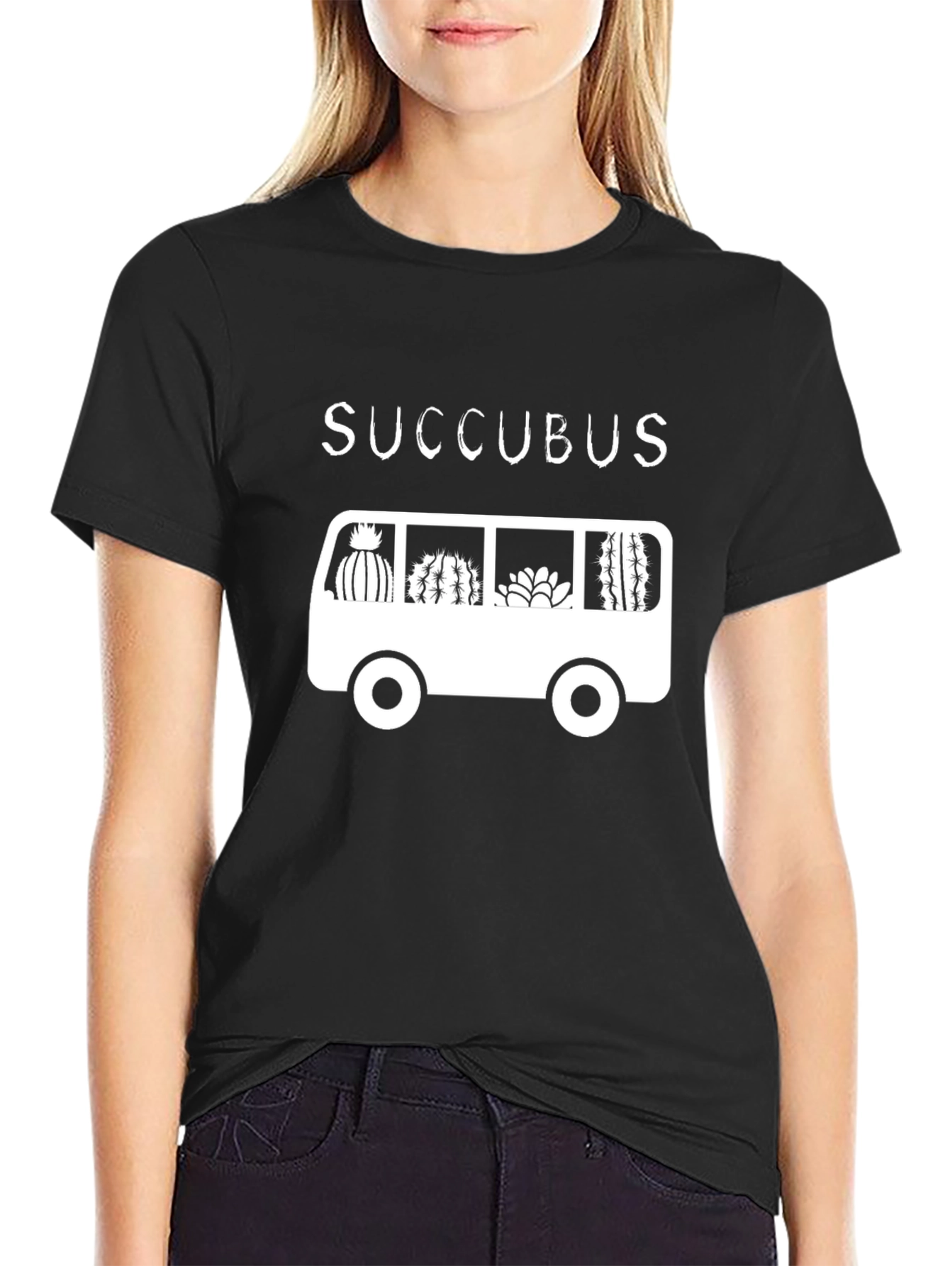 Succubus Cactus Bus Graphic T-Shirt - 2
