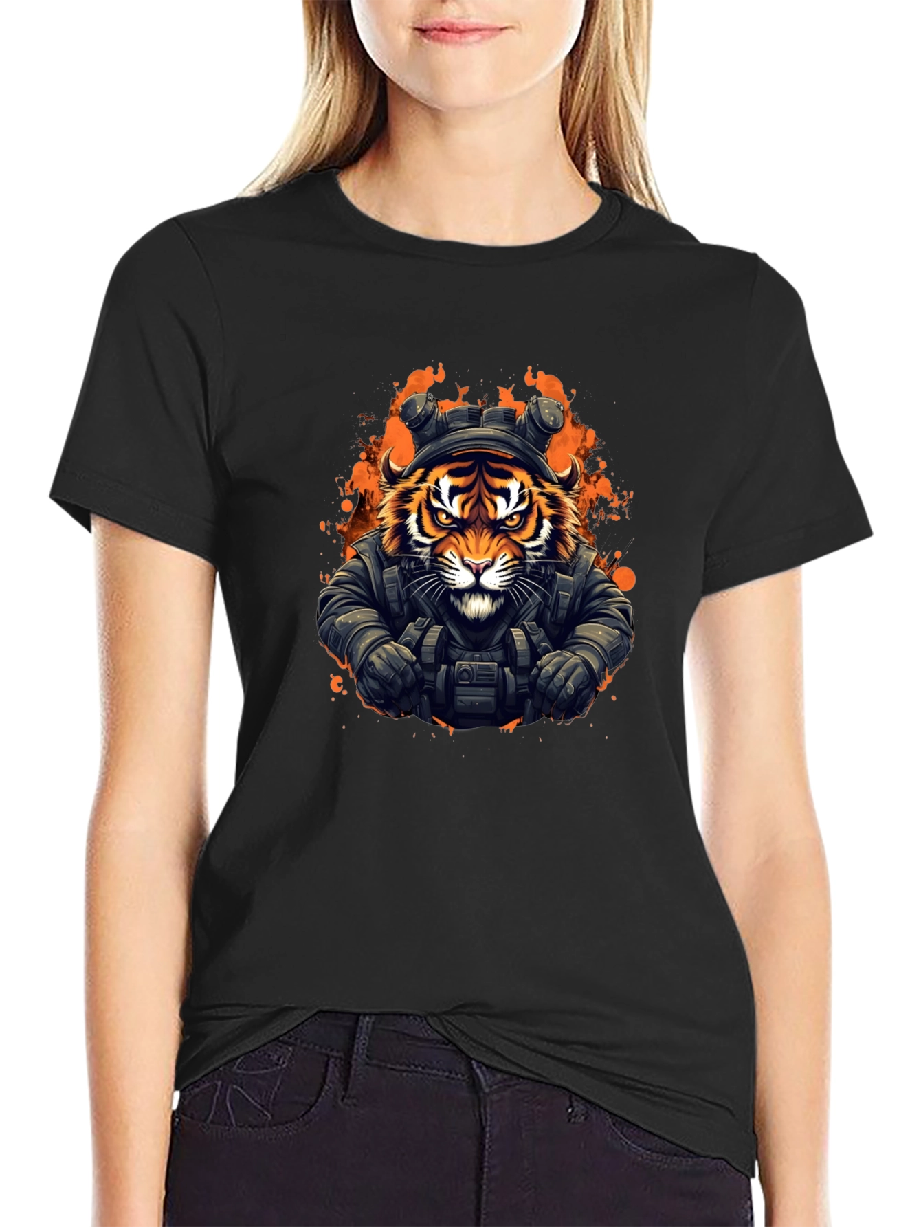 Black Tiger Tactical T-Shirt - Urban Style view 2