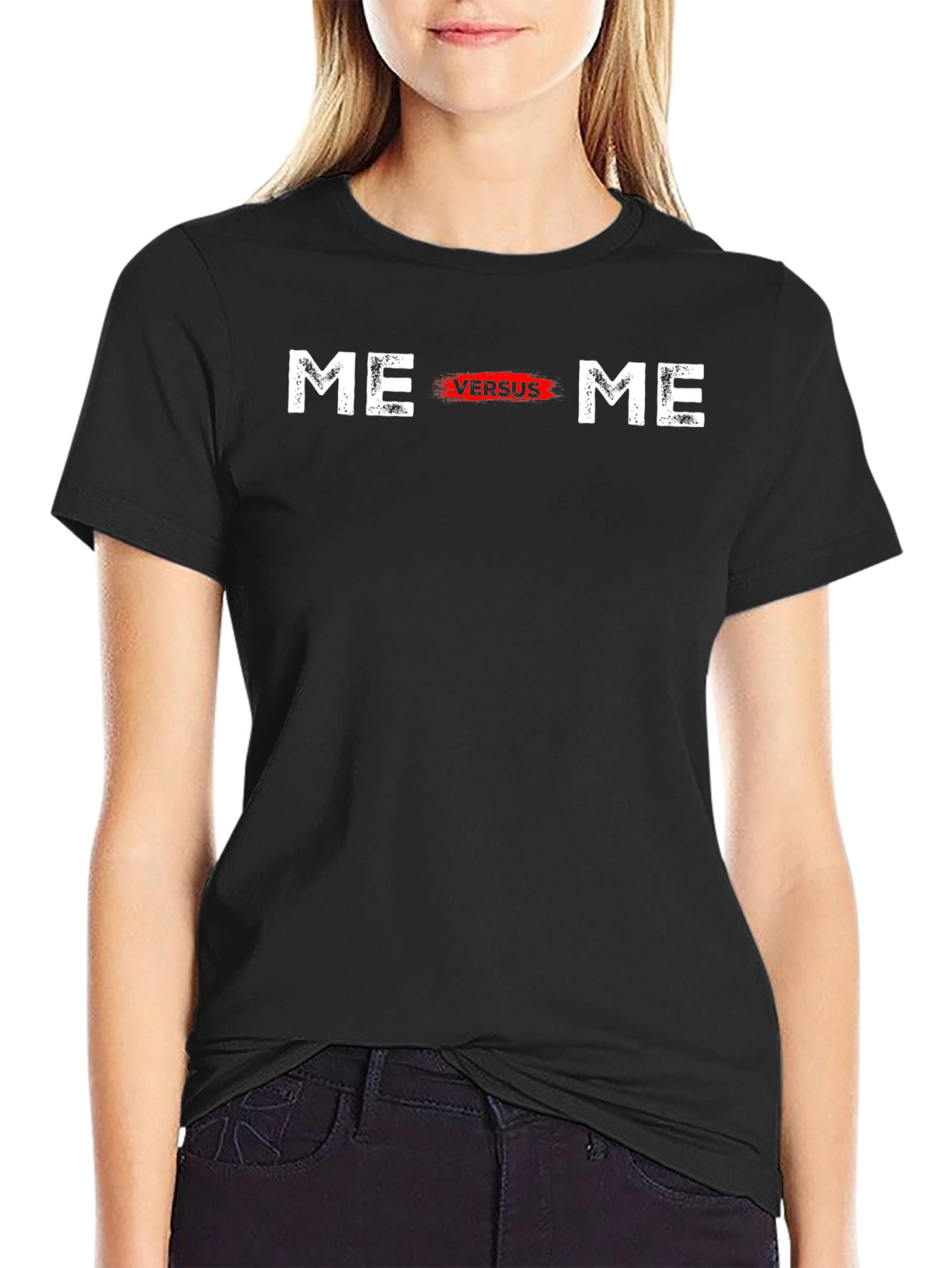 Black Me Versus Me Graphic T-Shirt - Black view 2