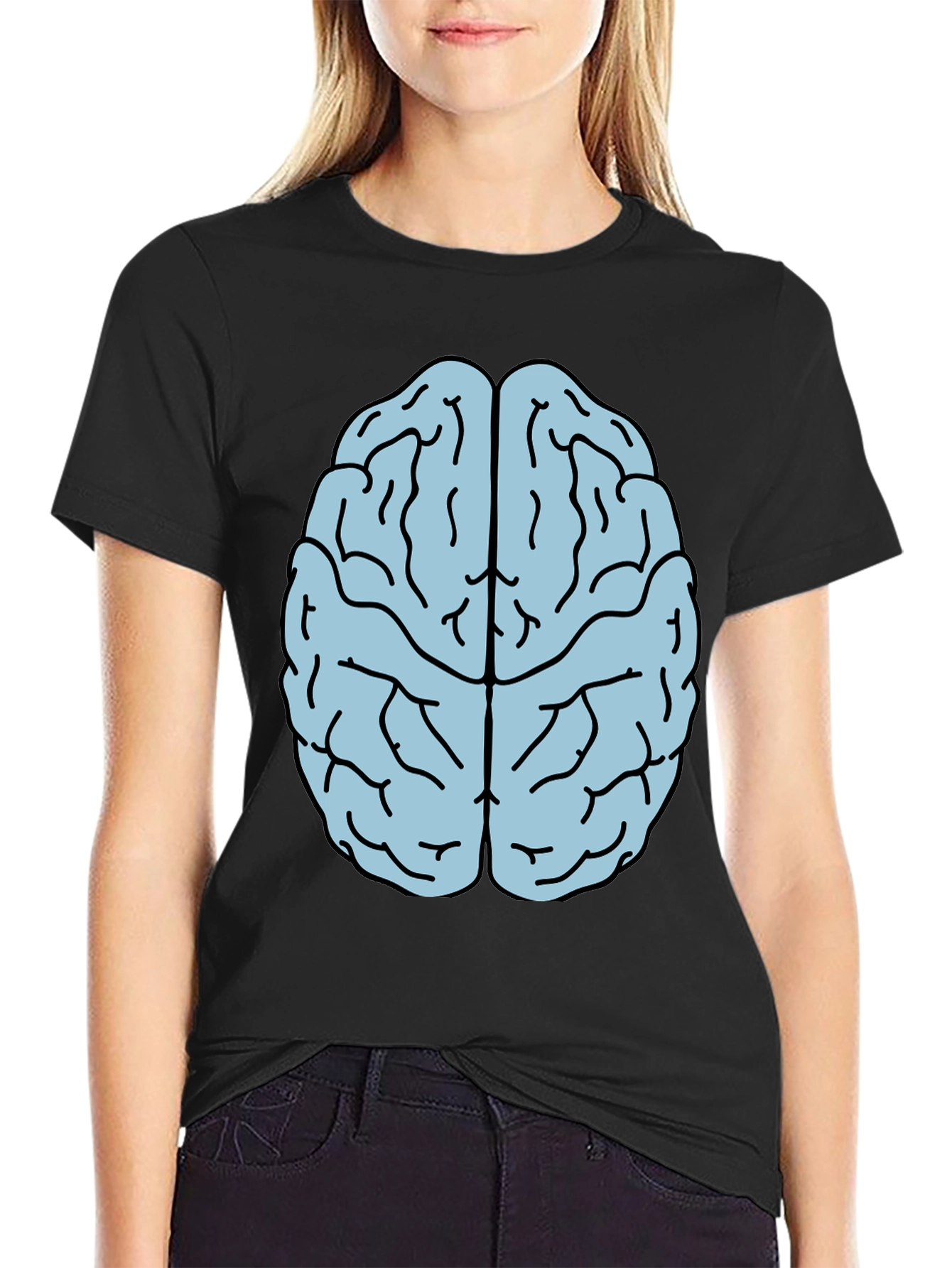Black Brain Graphic T-Shirt - Smart Style view 2
