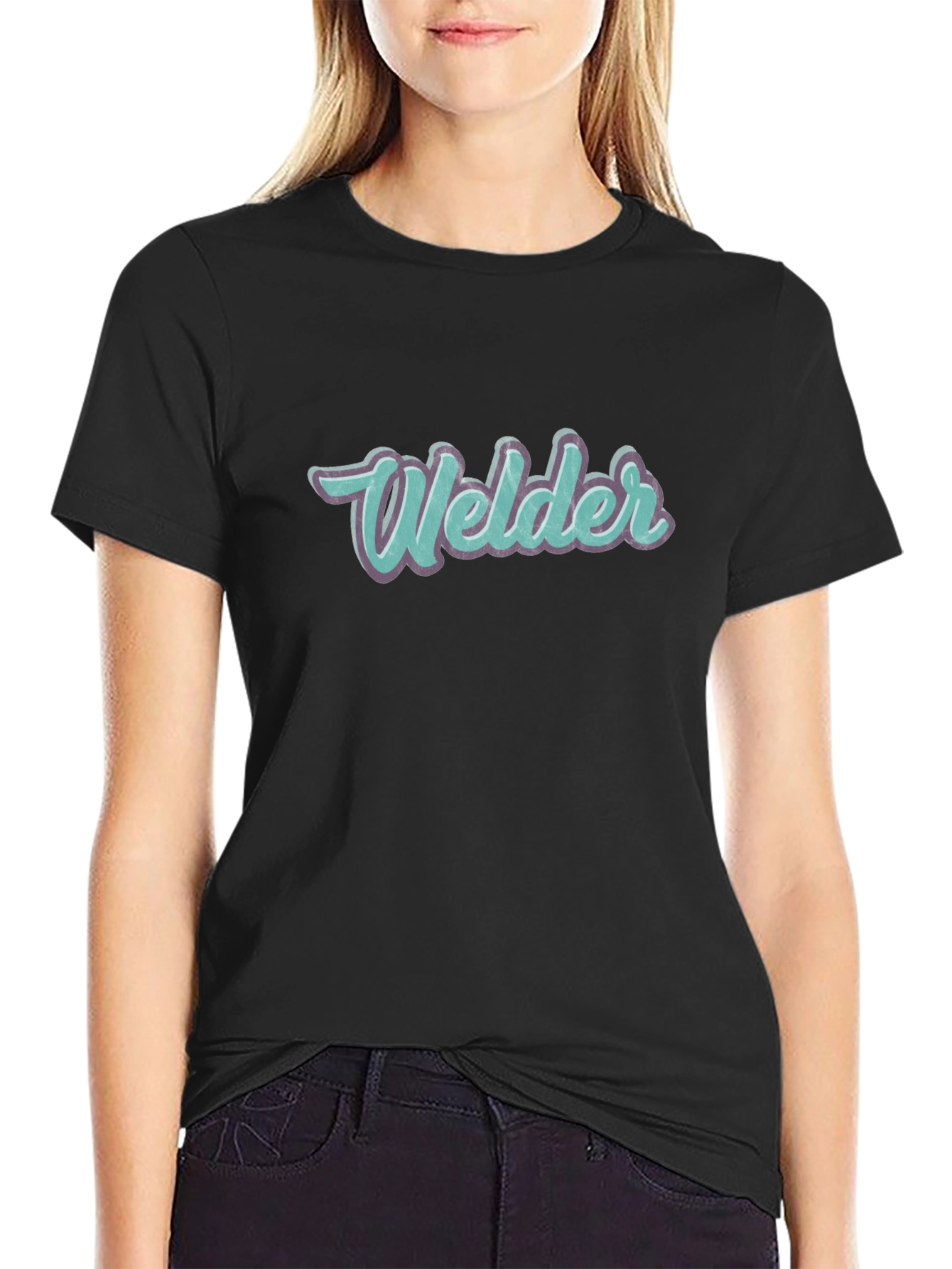 Black Welder Graphic Tee - Black Short Sleeve Shirt view 2