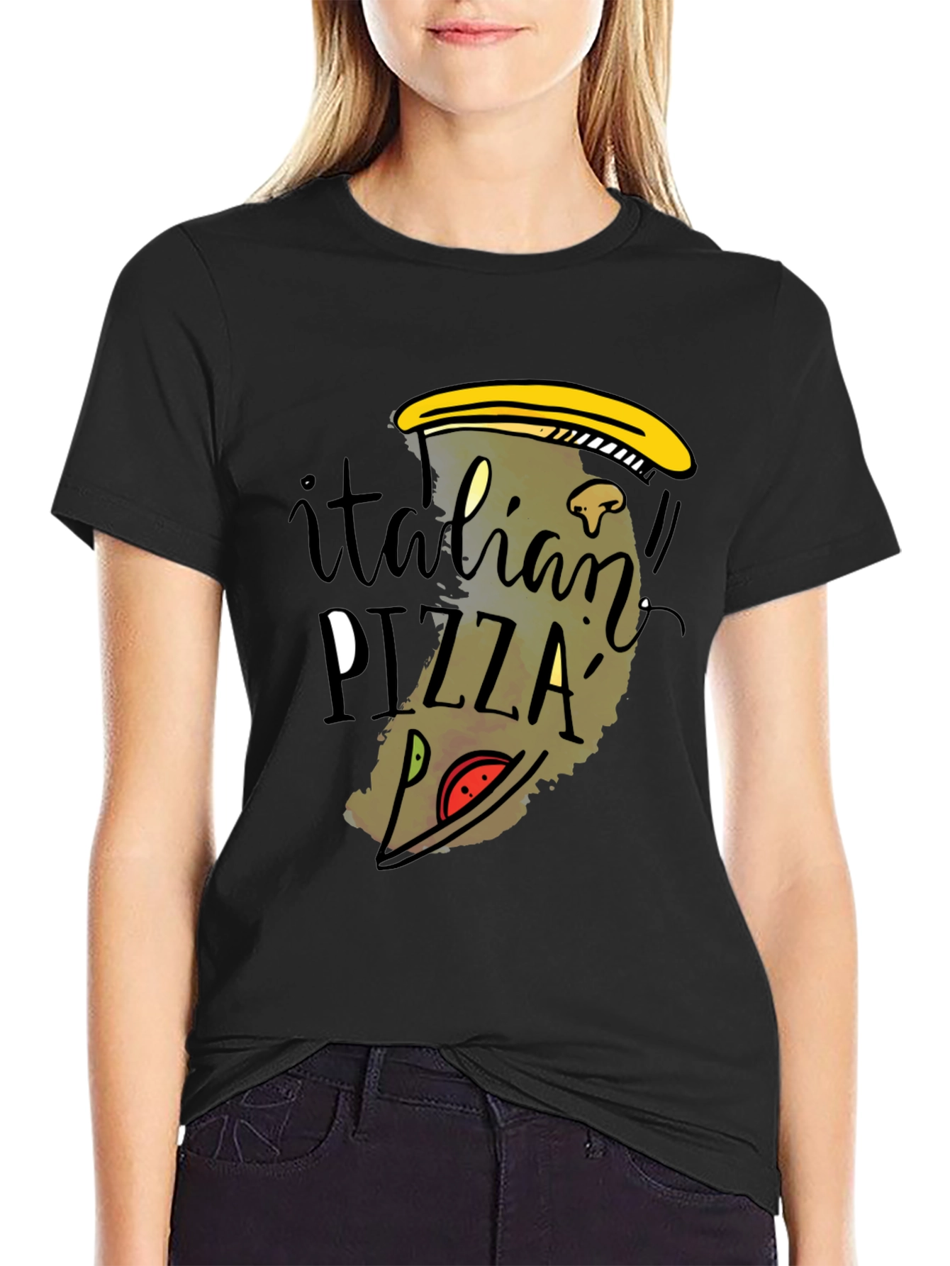 Italian Pizza Graphic Tee - Fun Foodie T-Shirt - 2