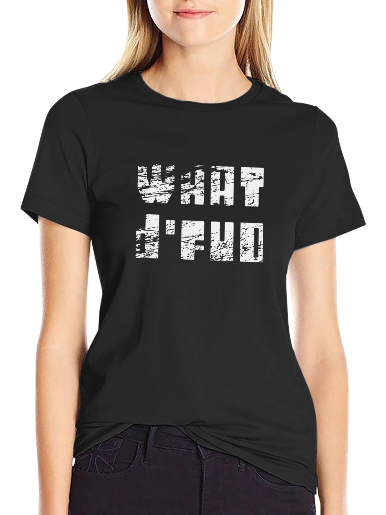 Black What I'd Fud T-Shirt - Bold Graphic Tee view 2
