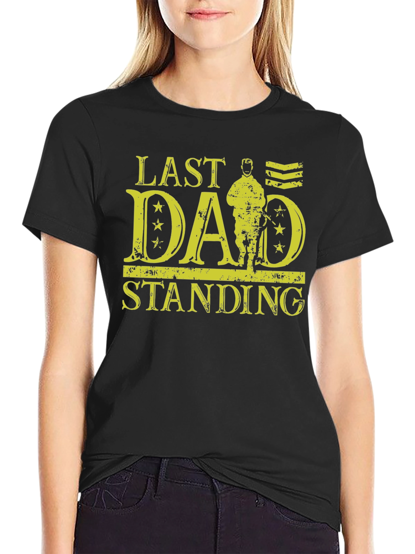 Black Last Dad Standing Graphic Tee view 2