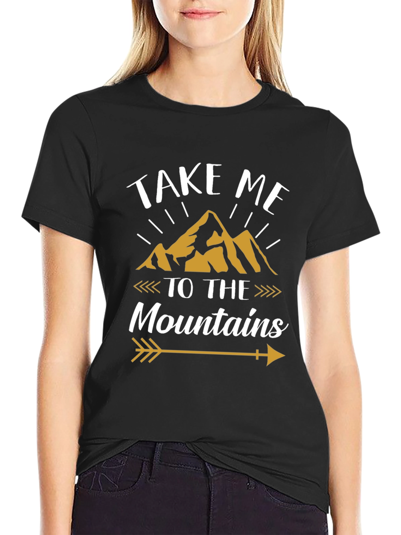 Black Take Me To The Mountains Graphic T-Shirt view 2
