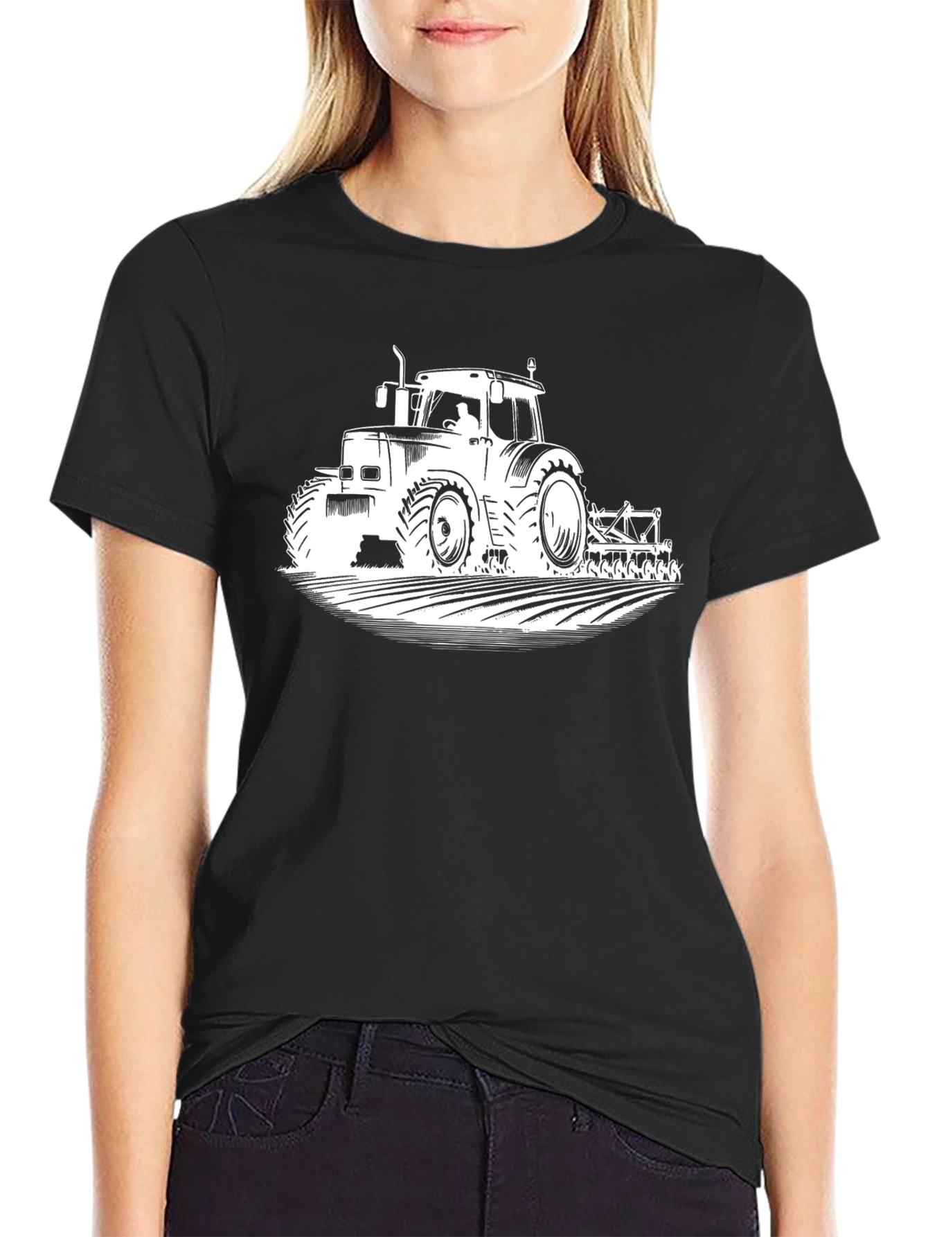 Black Tractor Graphic Tee - Farm Life Apparel view 2