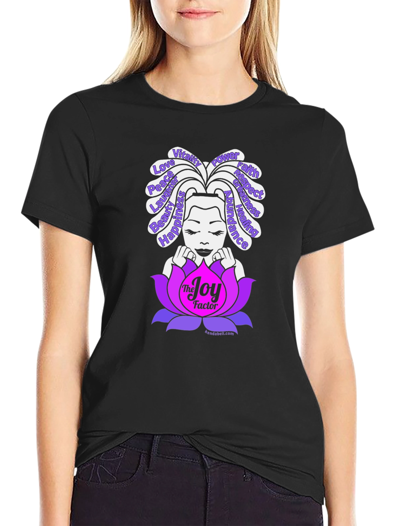 Black Joy Factor Graphic Tee - Empowering Women's T-Shirt view 2