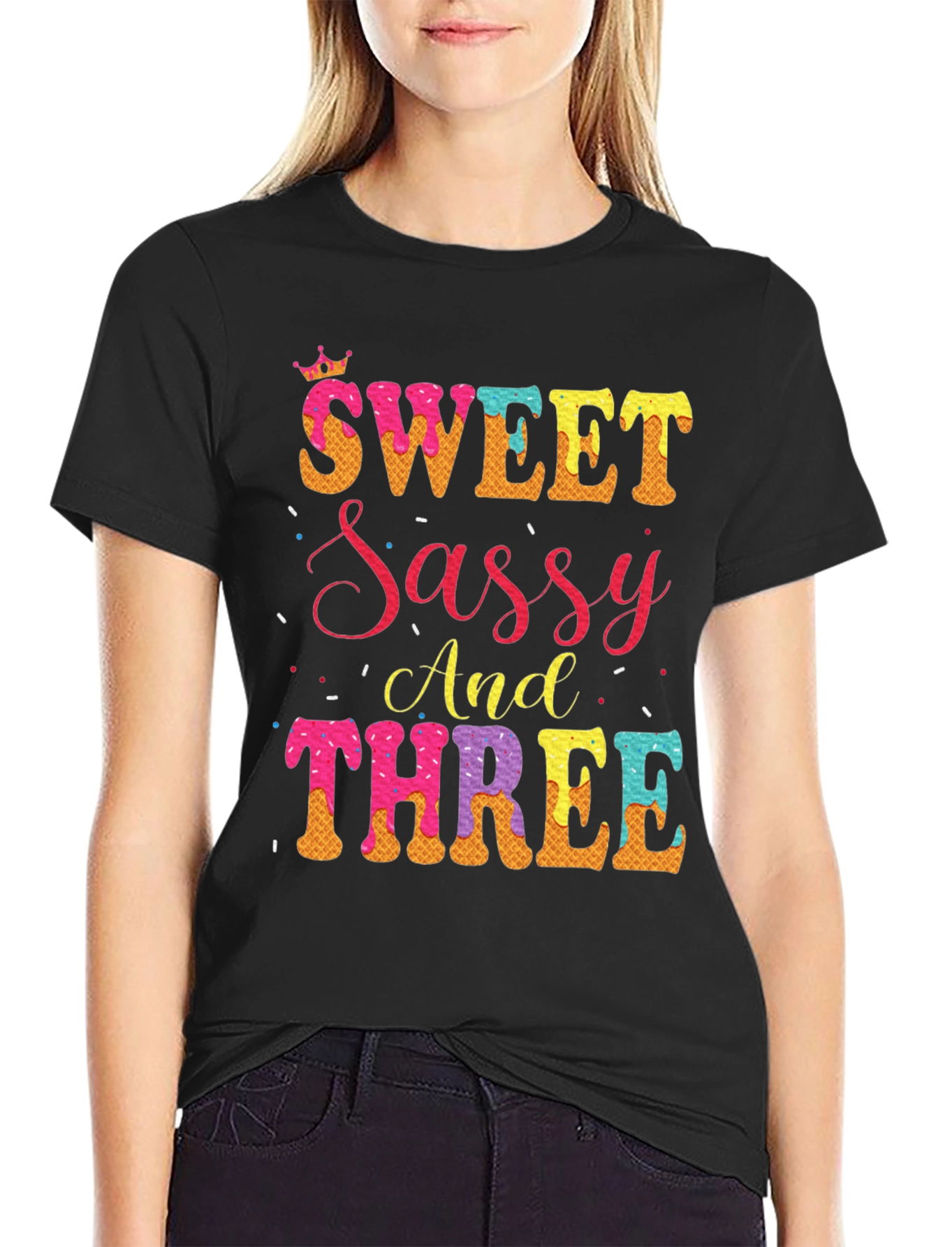 Black Sweet Sassy And Three T-Shirt view 2