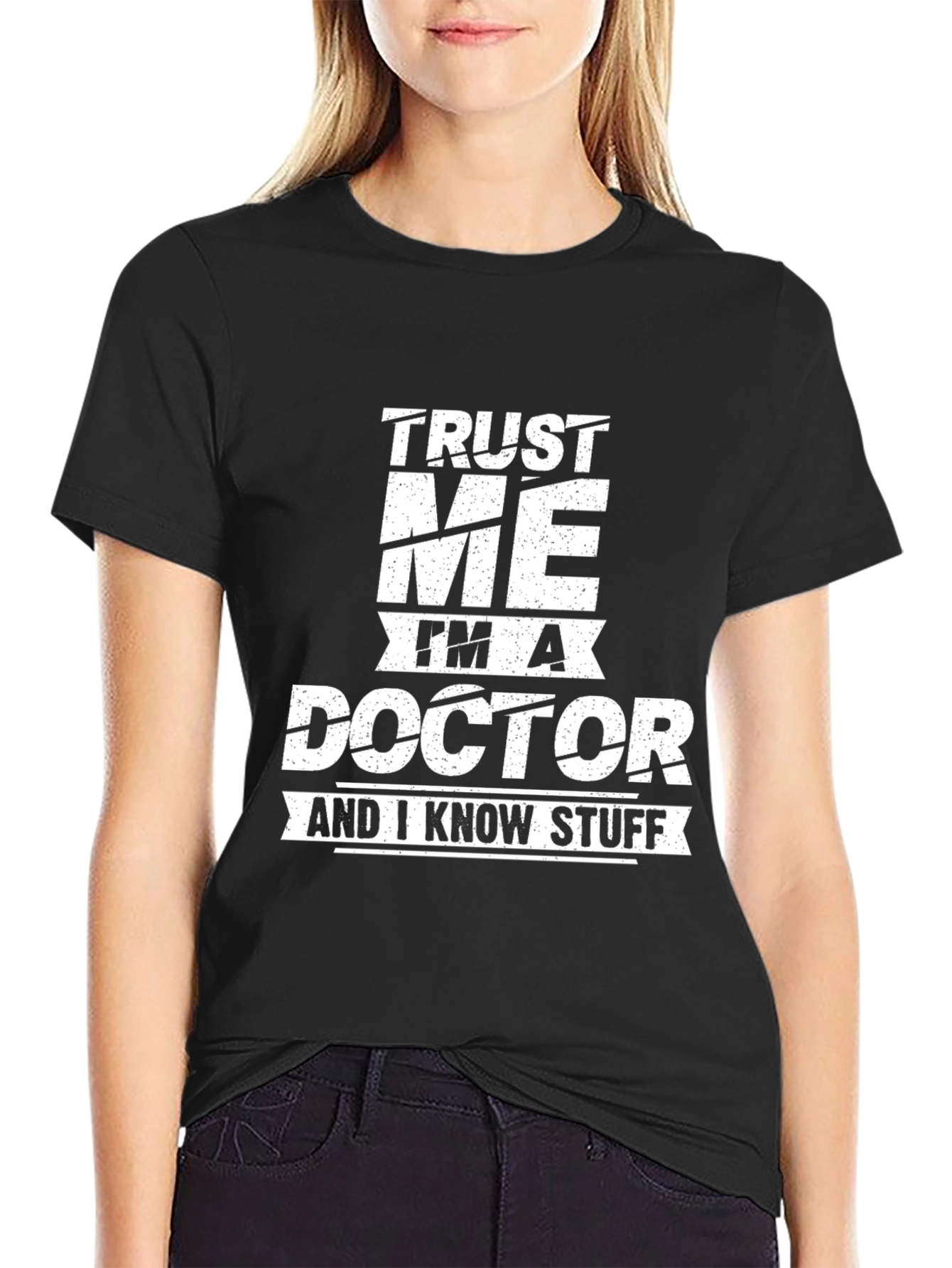 Black Trust Me I'm A Doctor Graphic Tee view 2