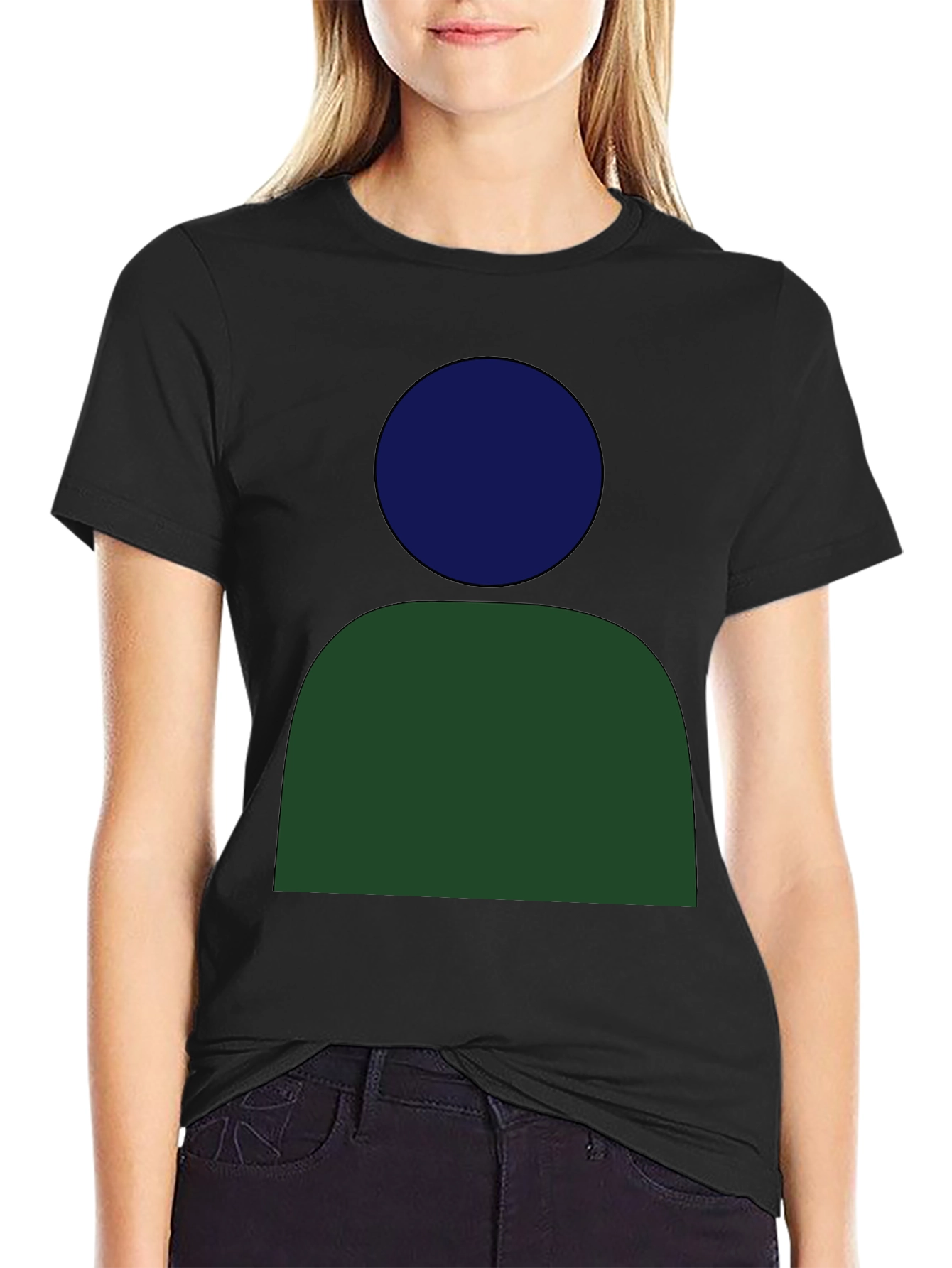 Black Abstract Graphic Tee - Modern Casual Style view 2