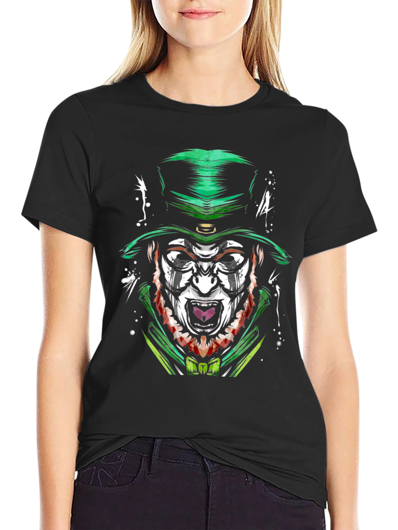 Black Leprechaun Horror Graphic Tee - St. Patrick's Day view 2