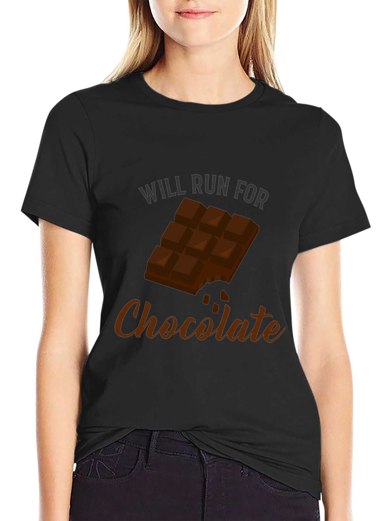 Black Will Run For Chocolate Graphic Tee view 2