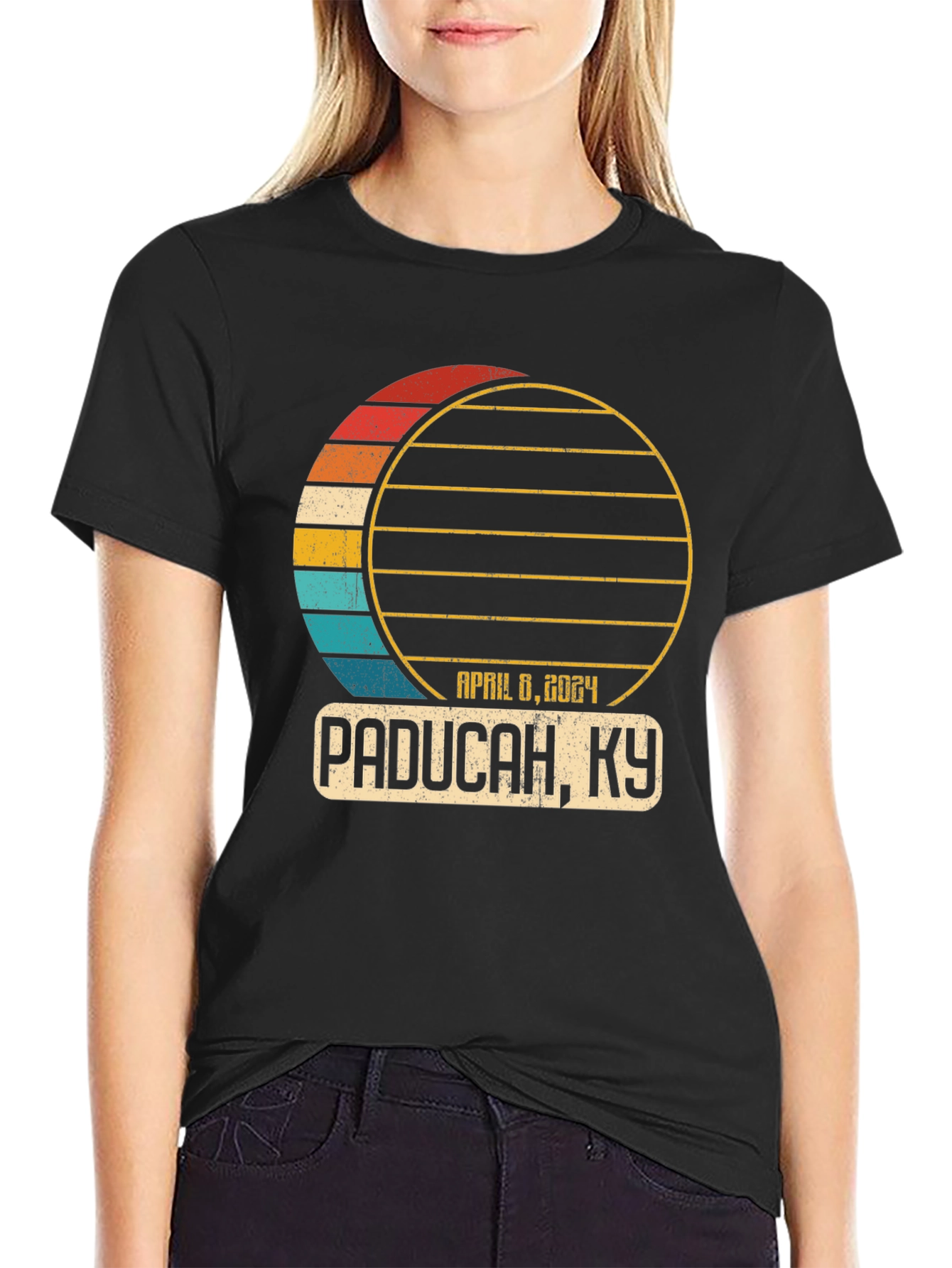 Black Paducah KY Eclipse 2024 T-Shirt view 2