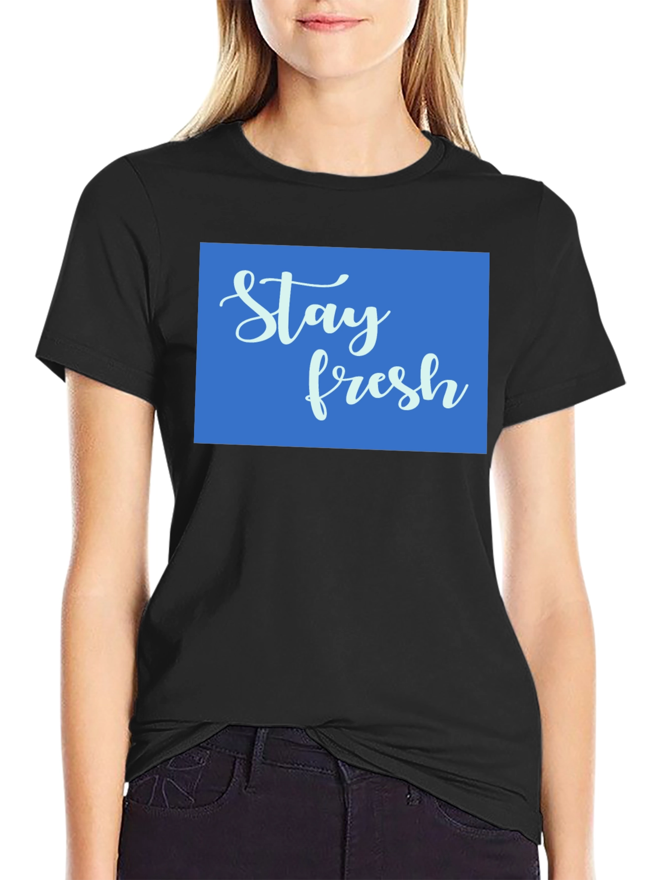 Black Stay Fresh Graphic Tee - Cool Comfort Fit view 2