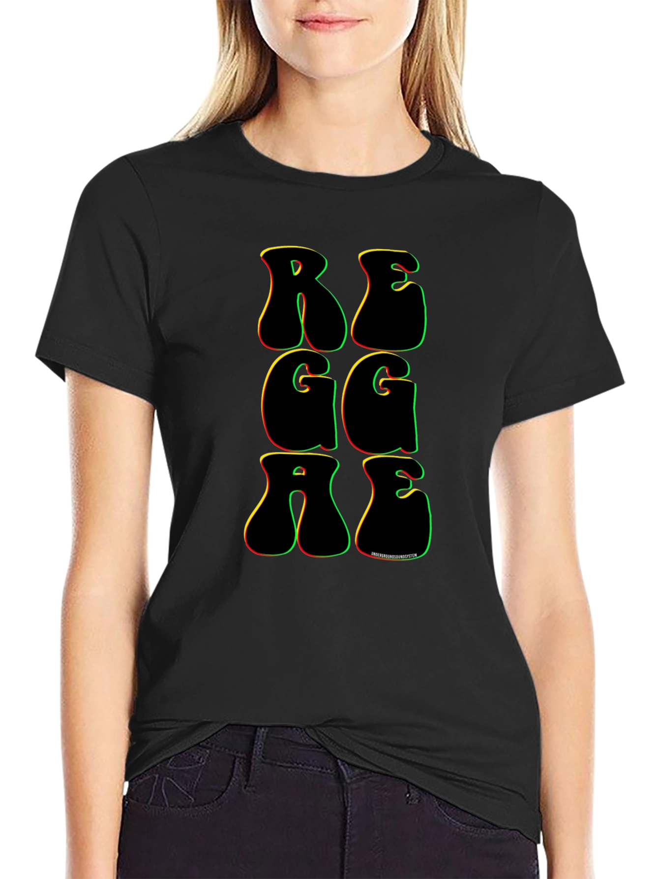 Black Rasta Reggae T-Shirt - Bold Graphic Tee view 2