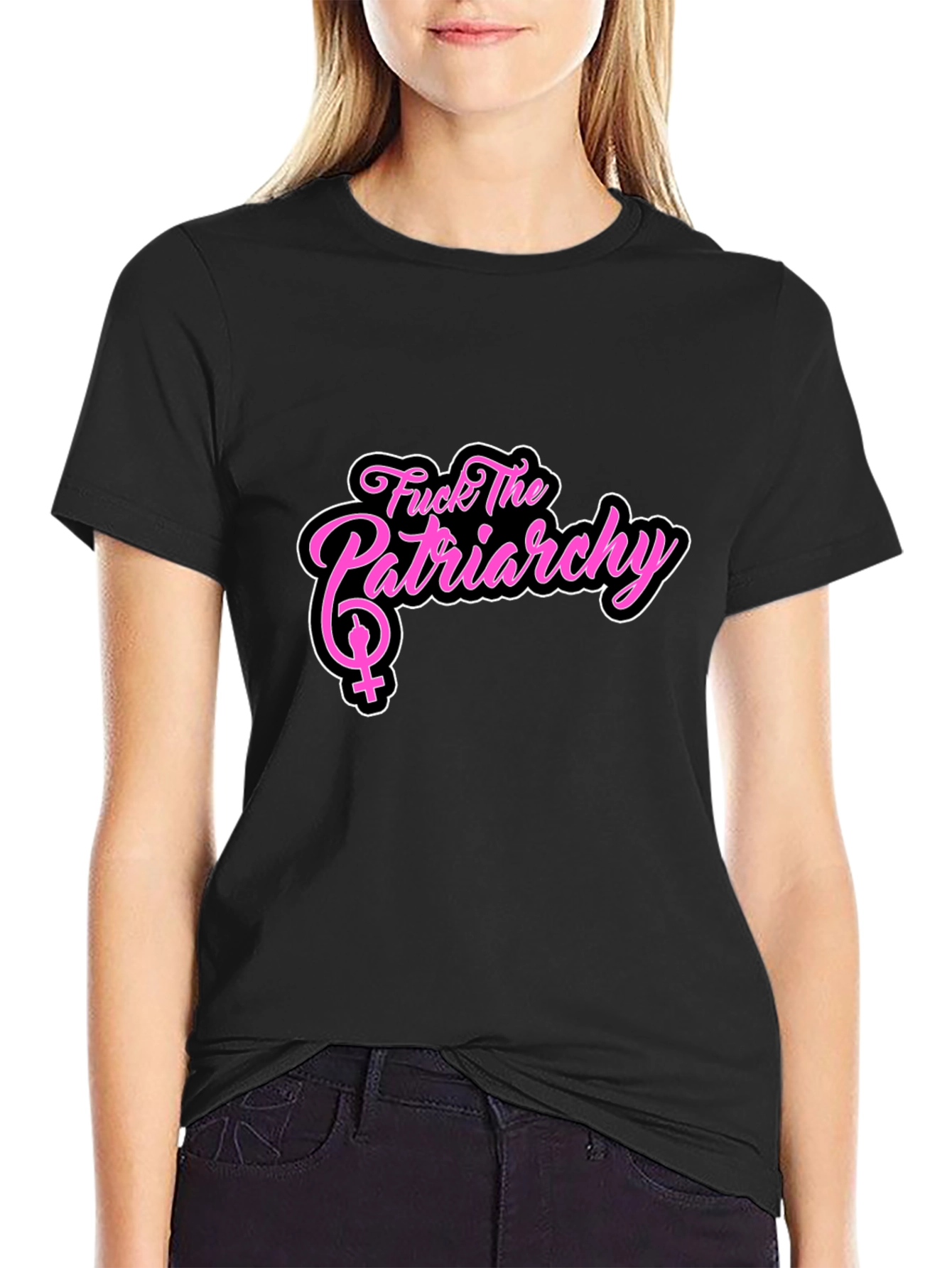 Black Feminist Statement T-Shirt - Fuck The Patriarchy Tee view 2