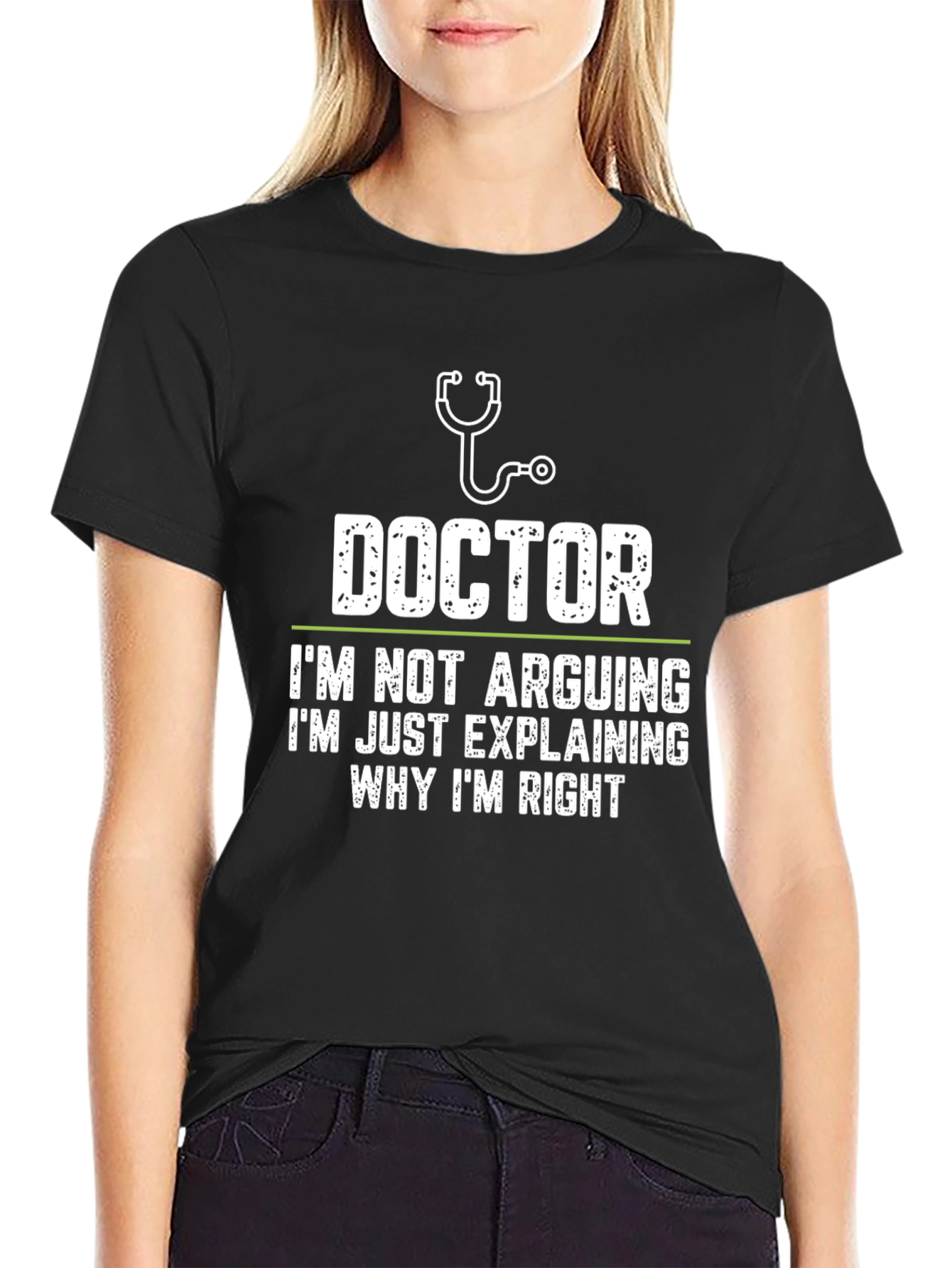 Black Doctor Explaining Why I'm Right T-Shirt view 2