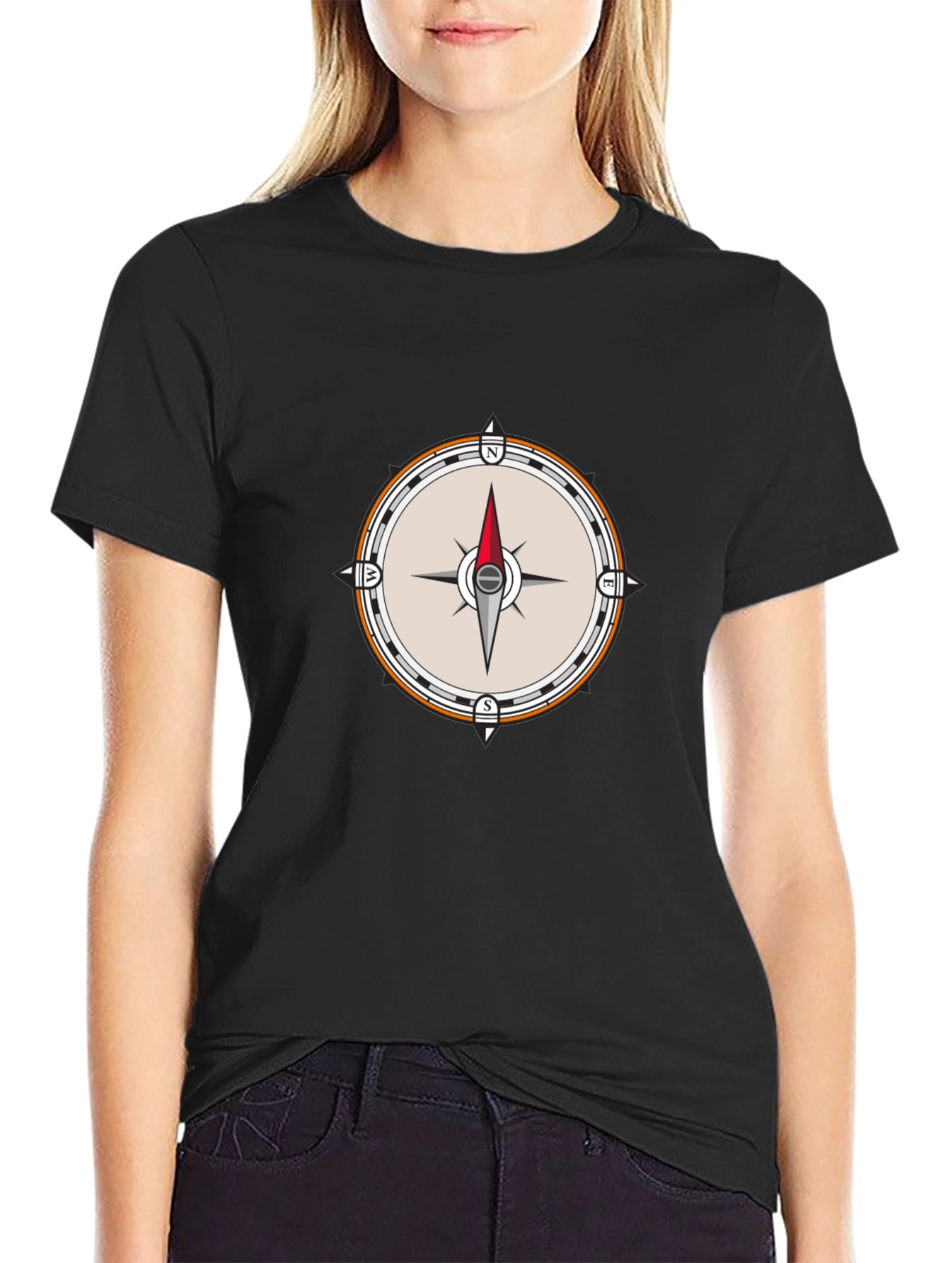 Black Compass Graphic Tee - Stylish Adventure Apparel view 2