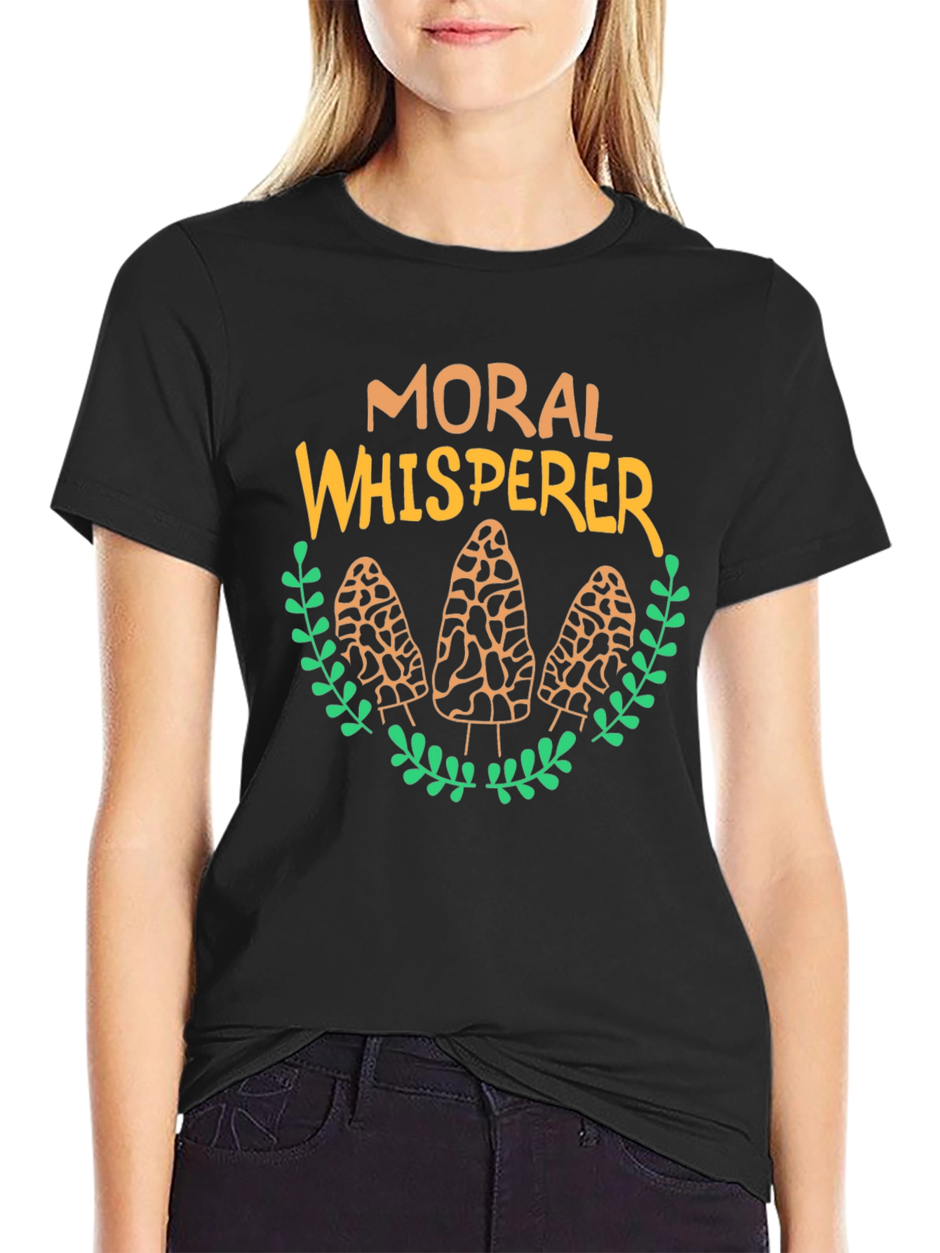 Black Moral Whisperer Mushroom Graphic Tee view 2