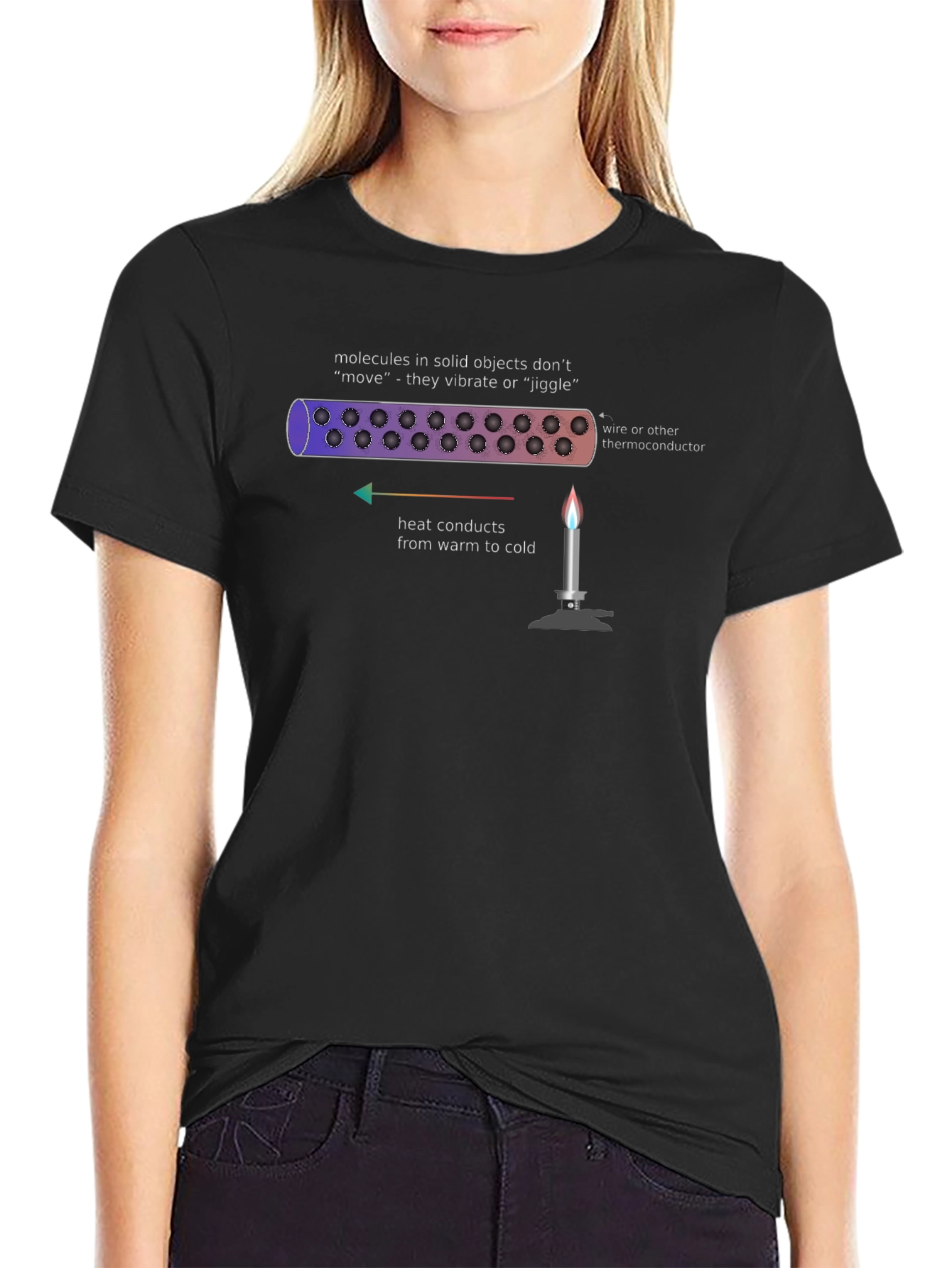 Black Heat Transfer Science T-Shirt view 2