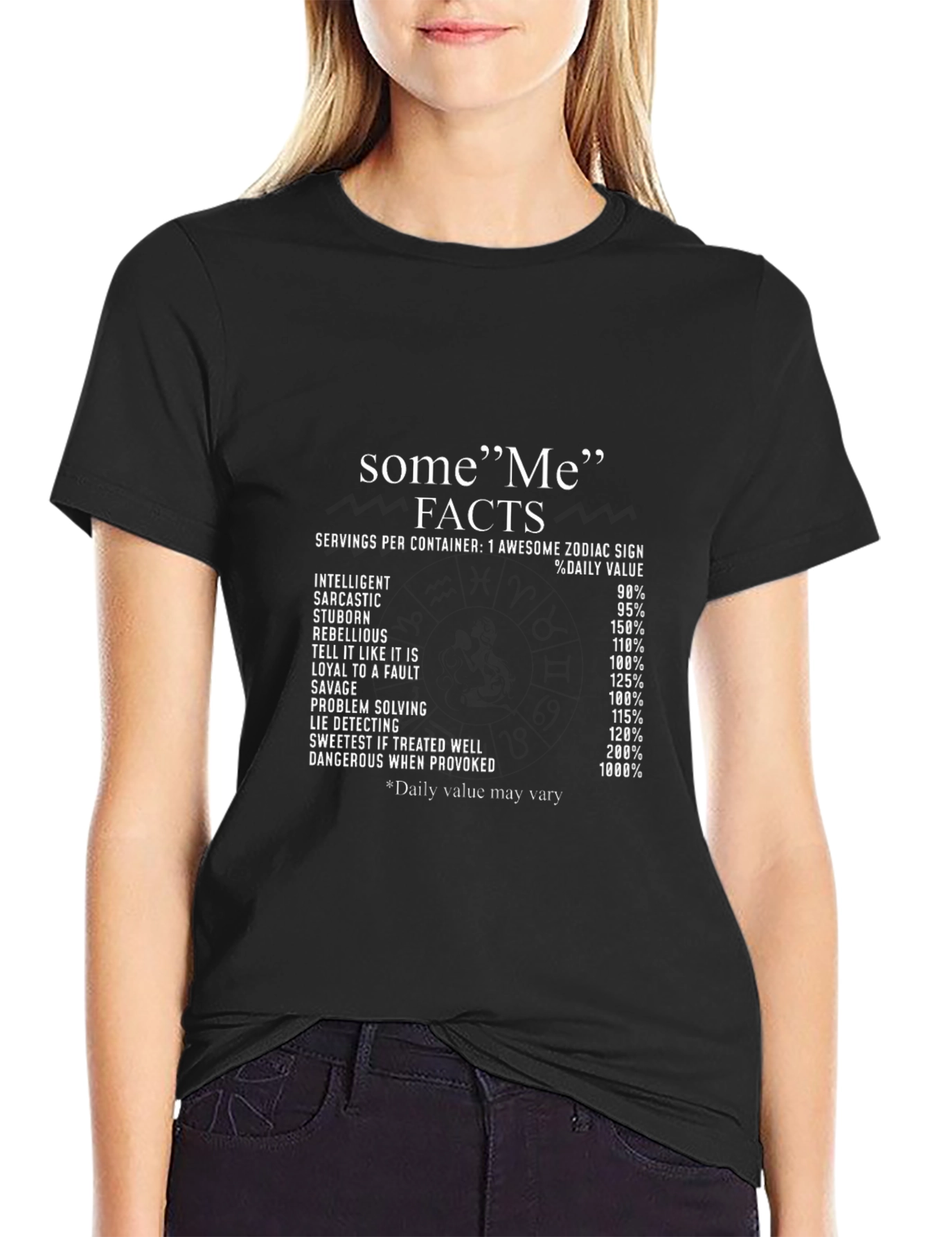 Black Funny "Some Me" Facts Graphic T-Shirt view 2