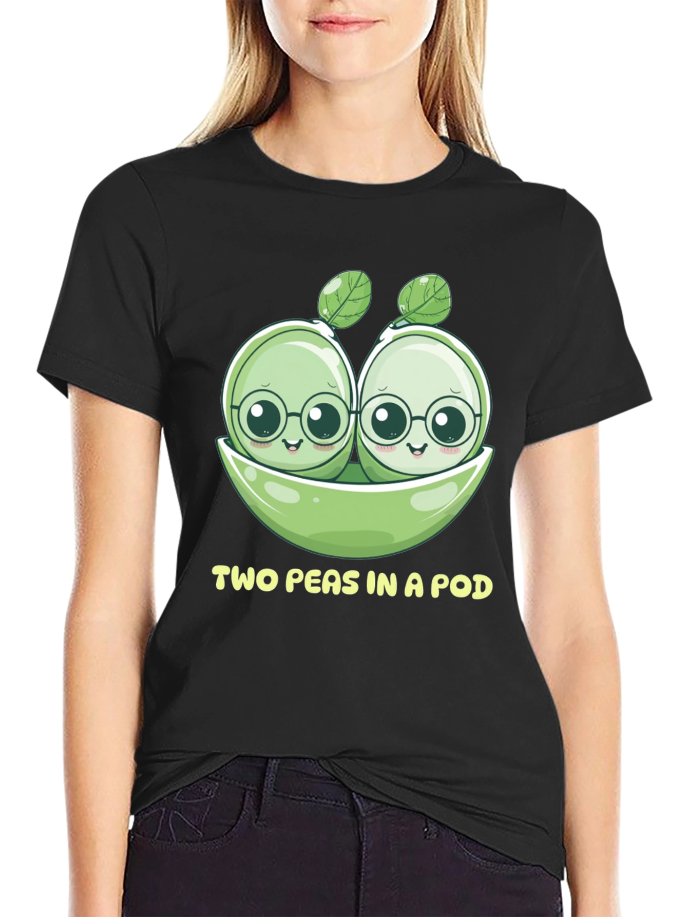 Black Two Peas in a Pod Graphic Tee view 2