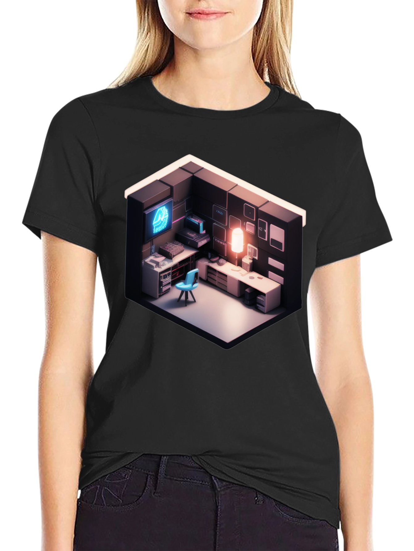 Isometric Gaming Room Tee - Gamer's Delight - 2