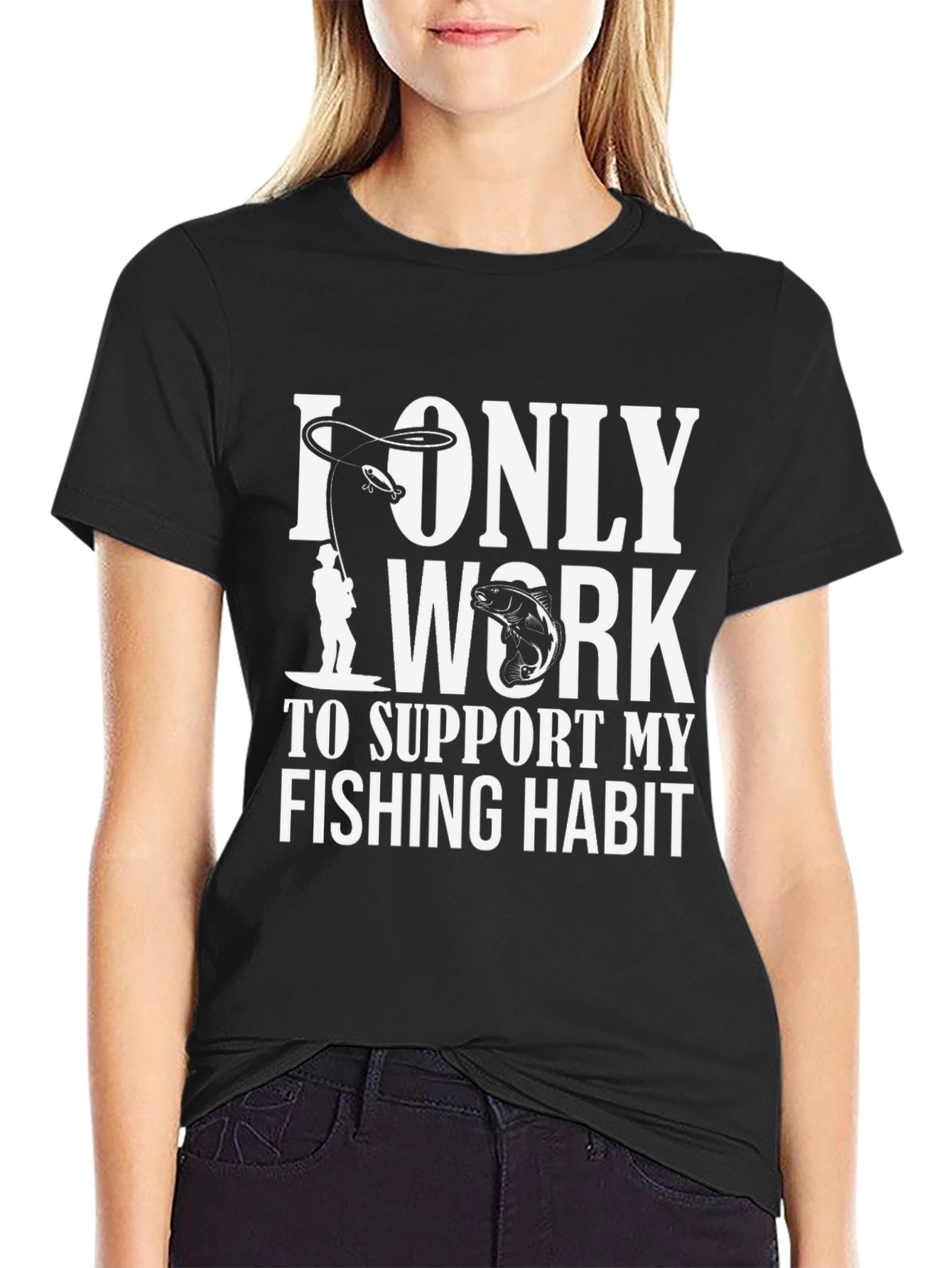Fishing Habit T-Shirt - Black - 2