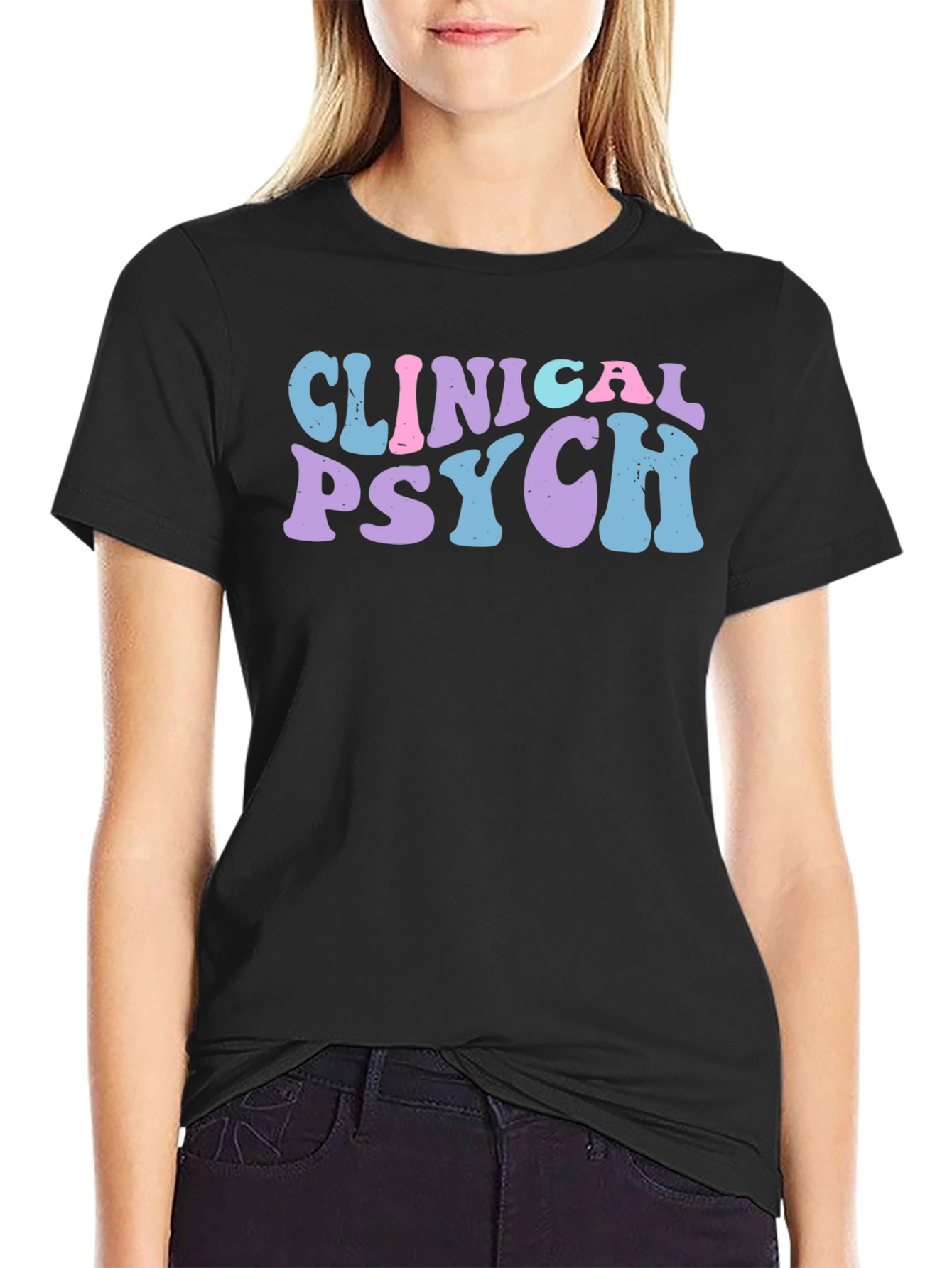 Black Clinical Psych Graphic T-Shirt view 2
