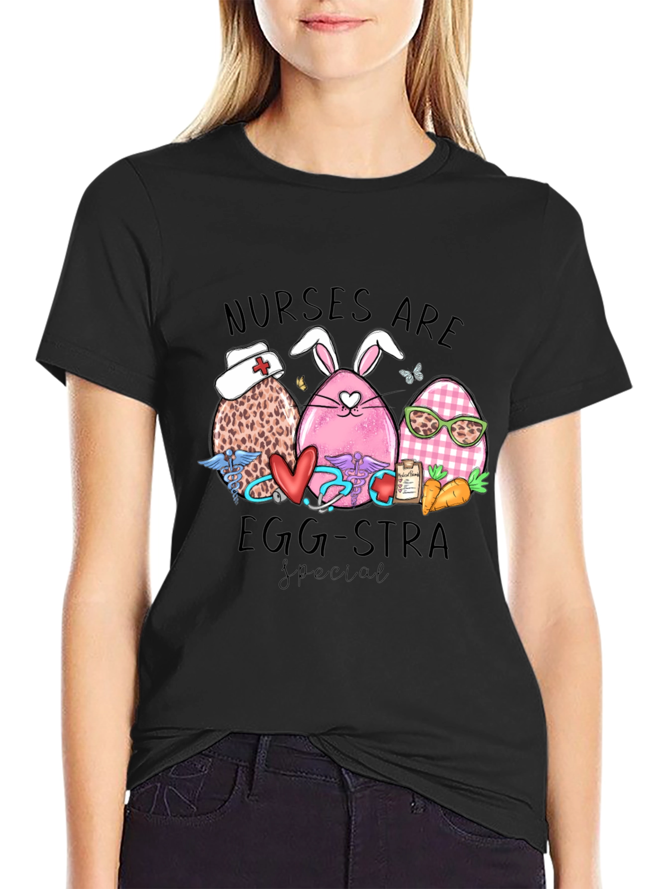Black Nurses Are Egg-stra Special T-Shirt view 2