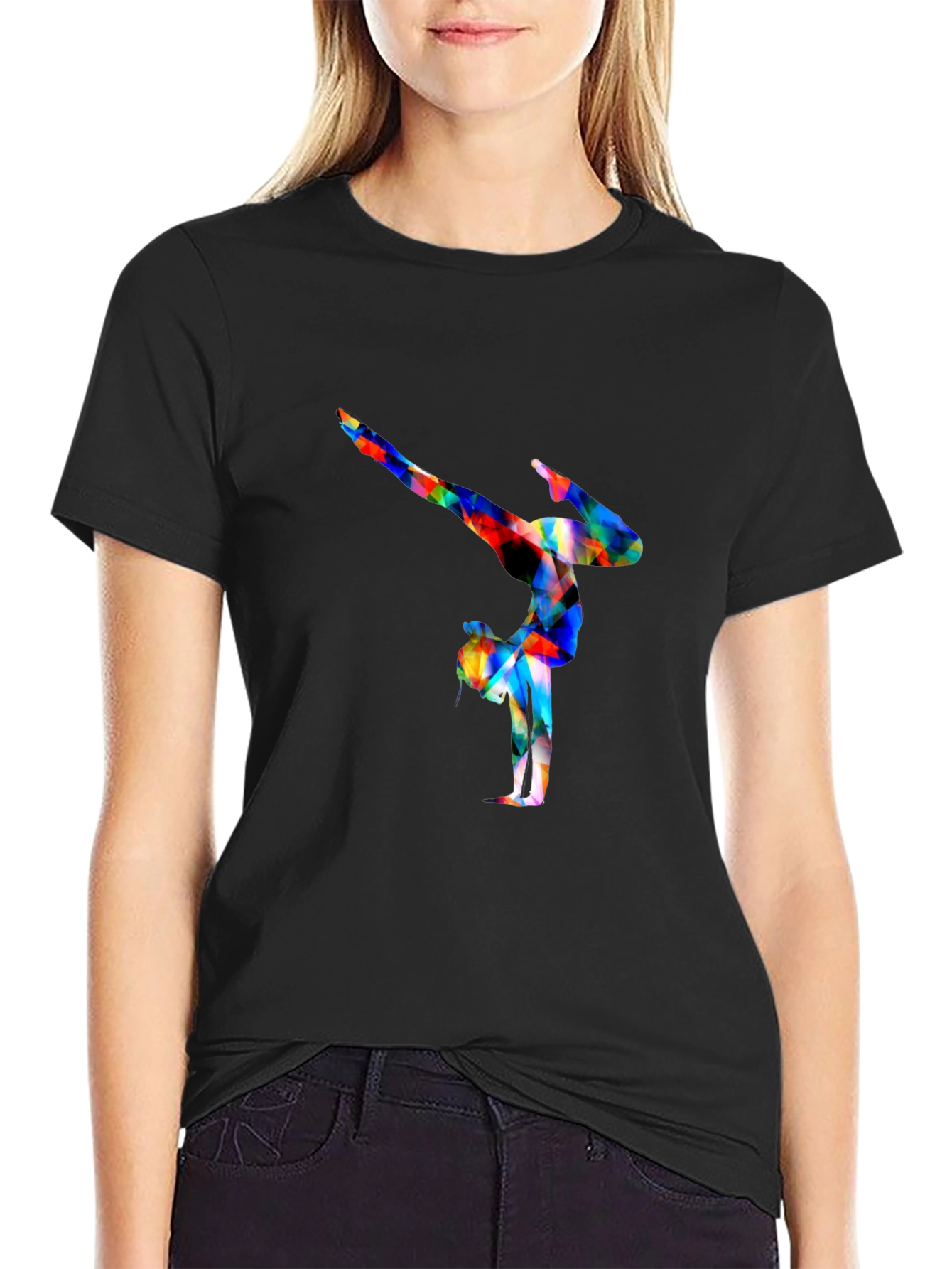 Black Gymnast Graphic Tee - Black Cotton view 2