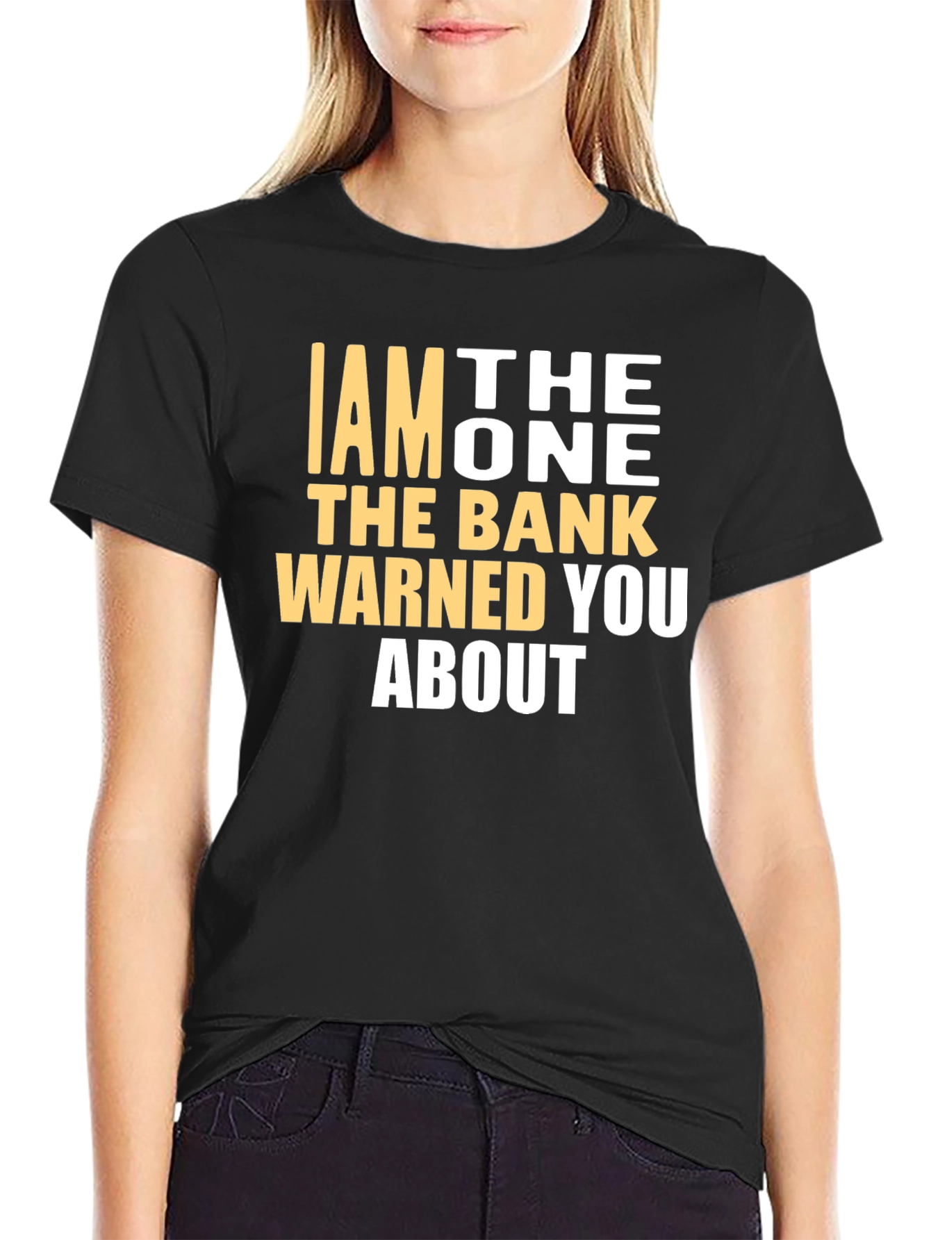 Black I AM THE ONE T-Shirt - Funny Warning Tee view 2