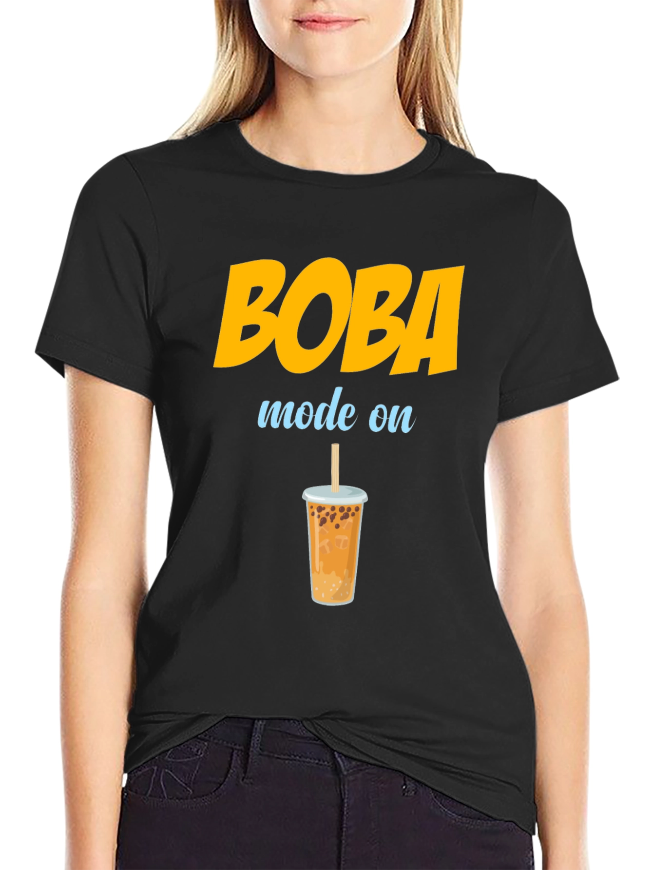 Black Boba Mode On T-Shirt view 2