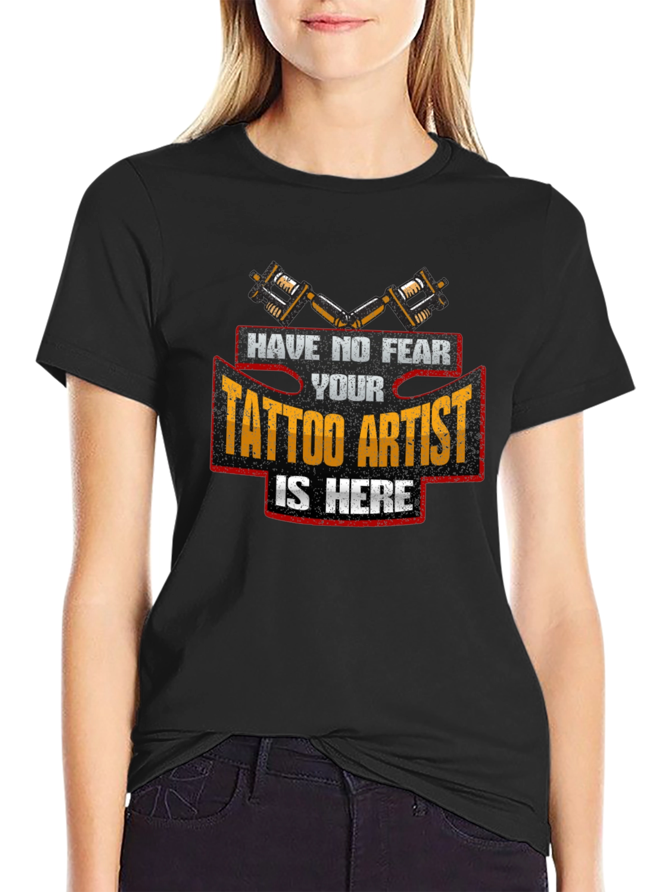 Black Tattoo Artist T-Shirt - Have No Fear Tee view 2