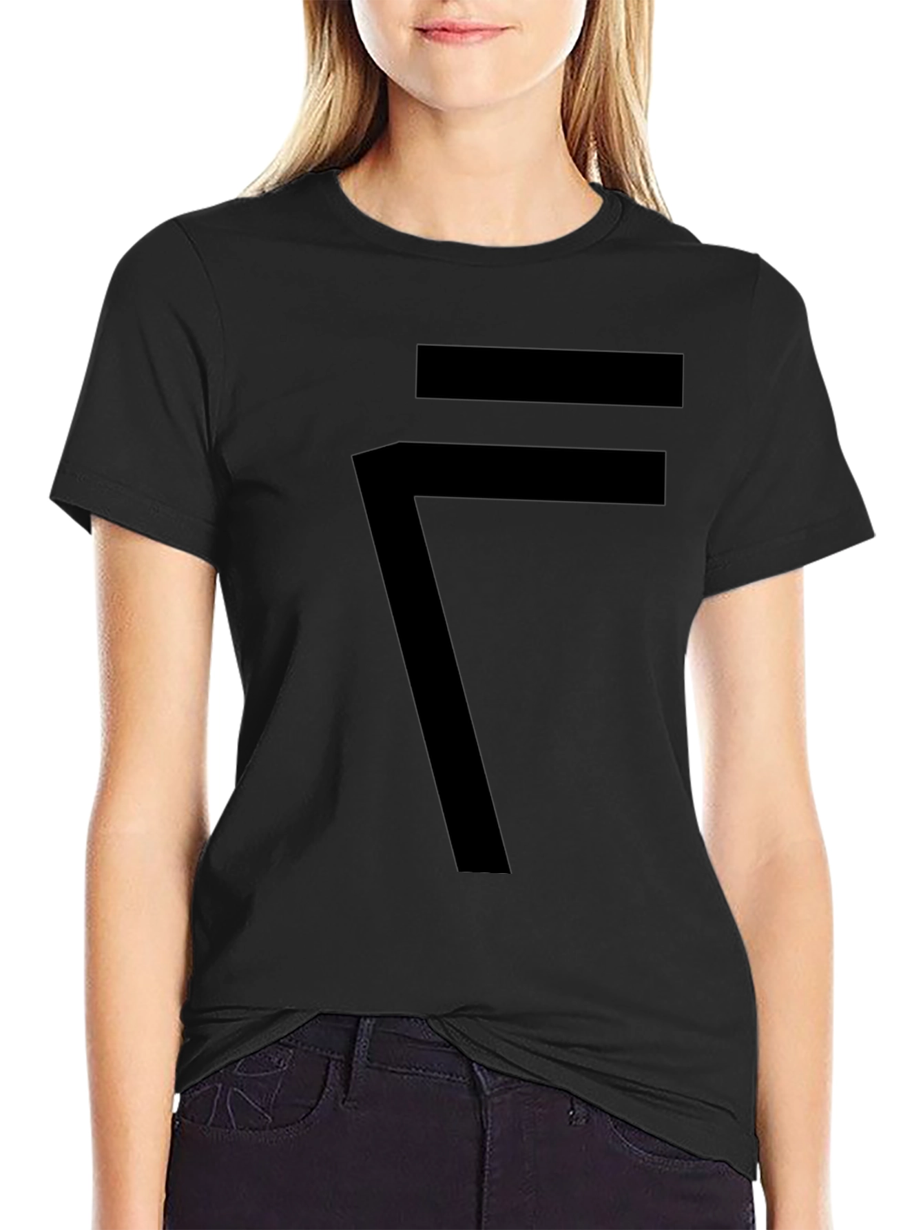 Black Modern Graphic Tee - Minimalist Design view 2