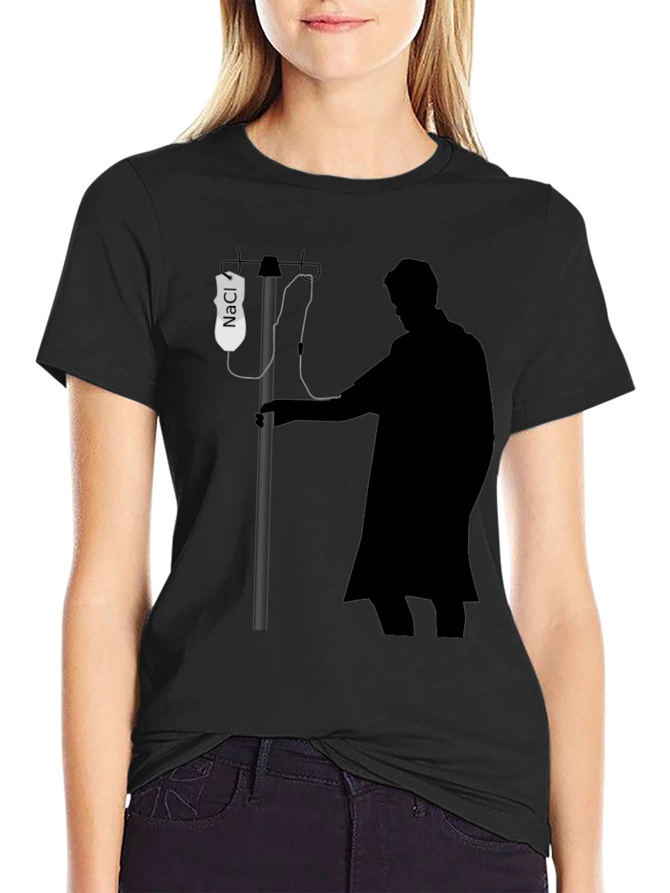 Black Medical Humor T-Shirt - 'House' Inspired Design view 2